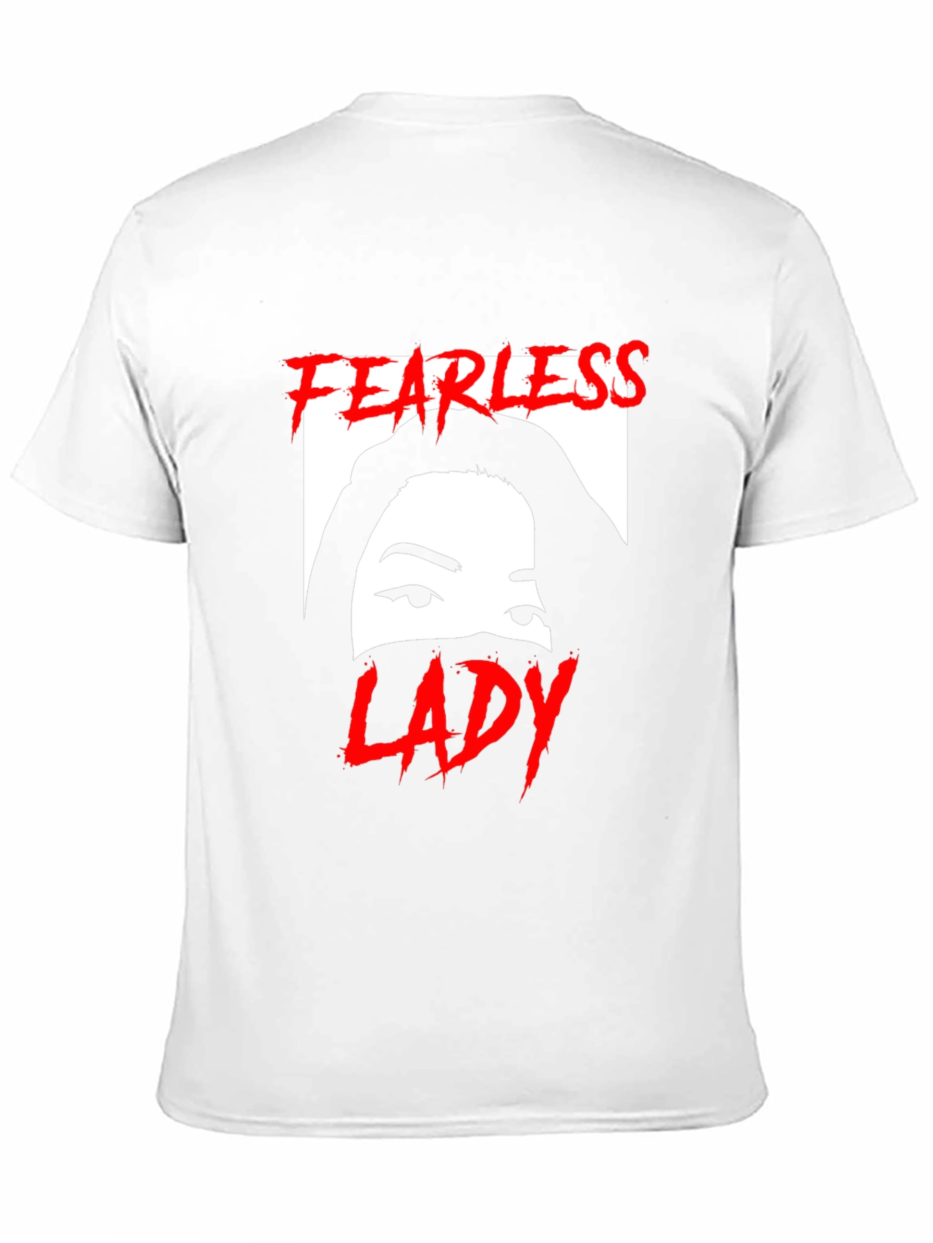 Black Fearless Lady Graphic T-Shirt - Unisex Black Tee view 11