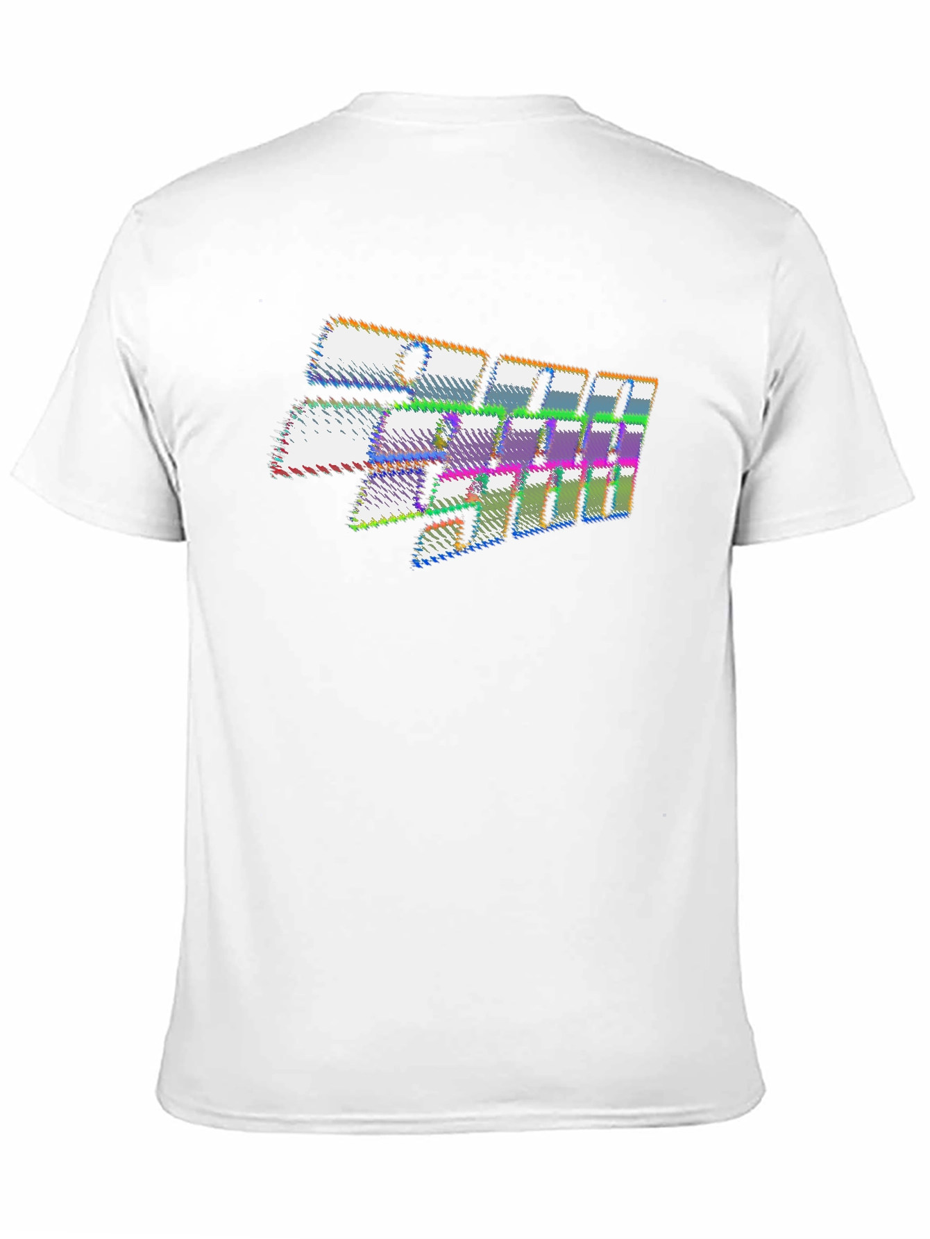 Black Geometric Pixelated T-Shirt - Black view 11