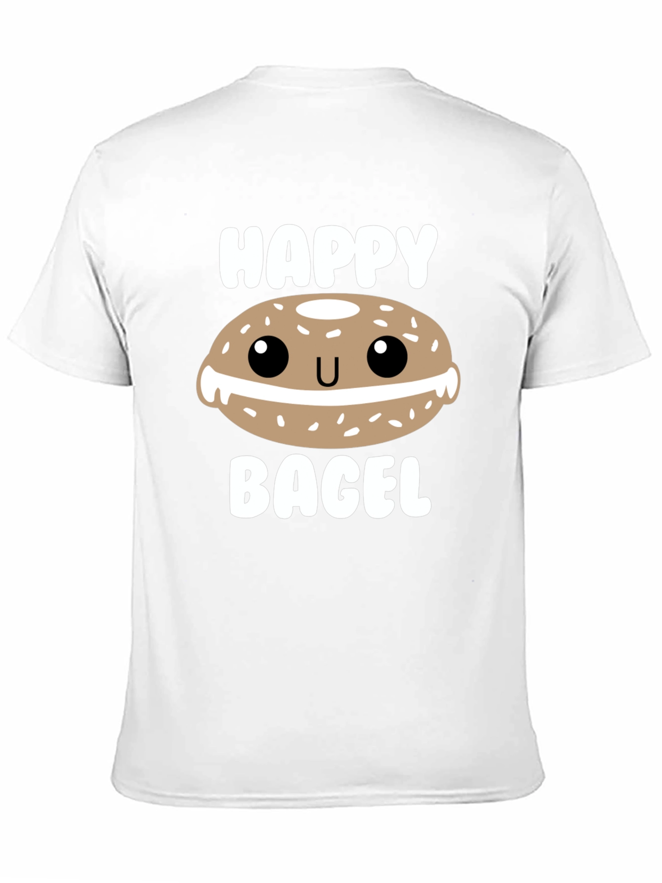 Black Happy Bagel Graphic T-Shirt view 11