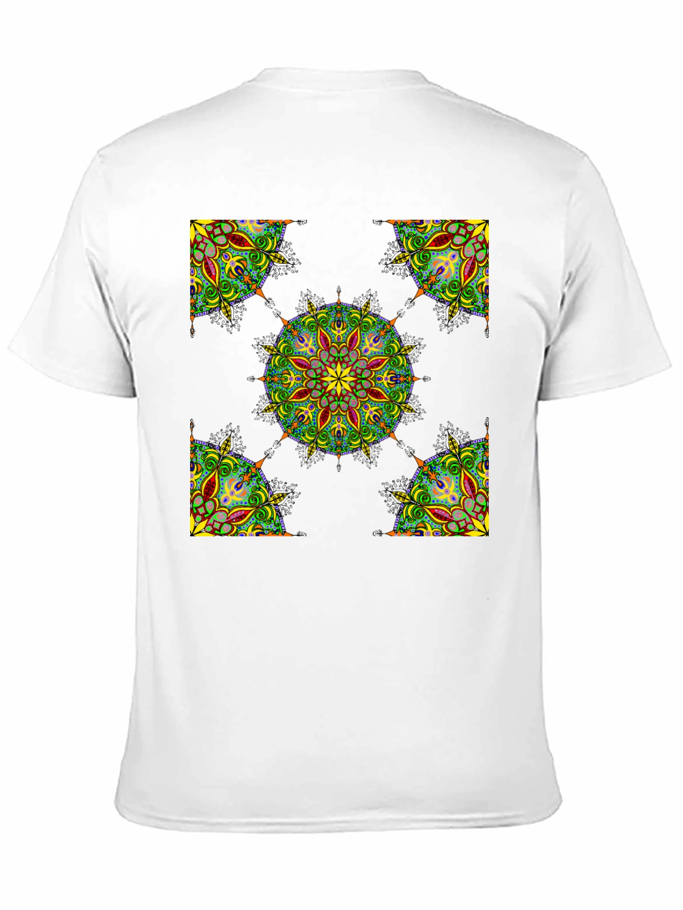 Black Black Mandala Print T-Shirt view 11