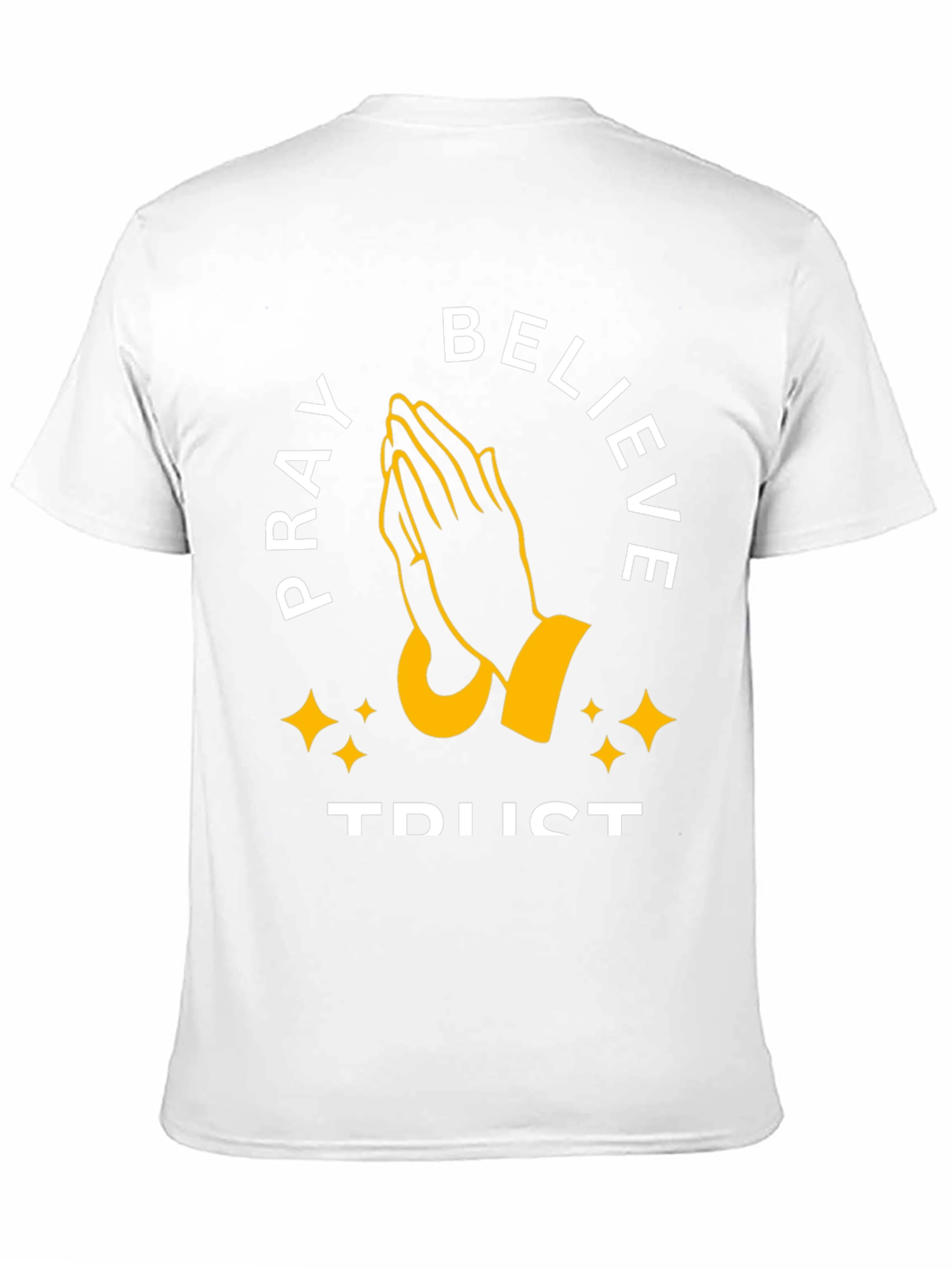 Black Pray Believe Trust Graphic Tee view 11