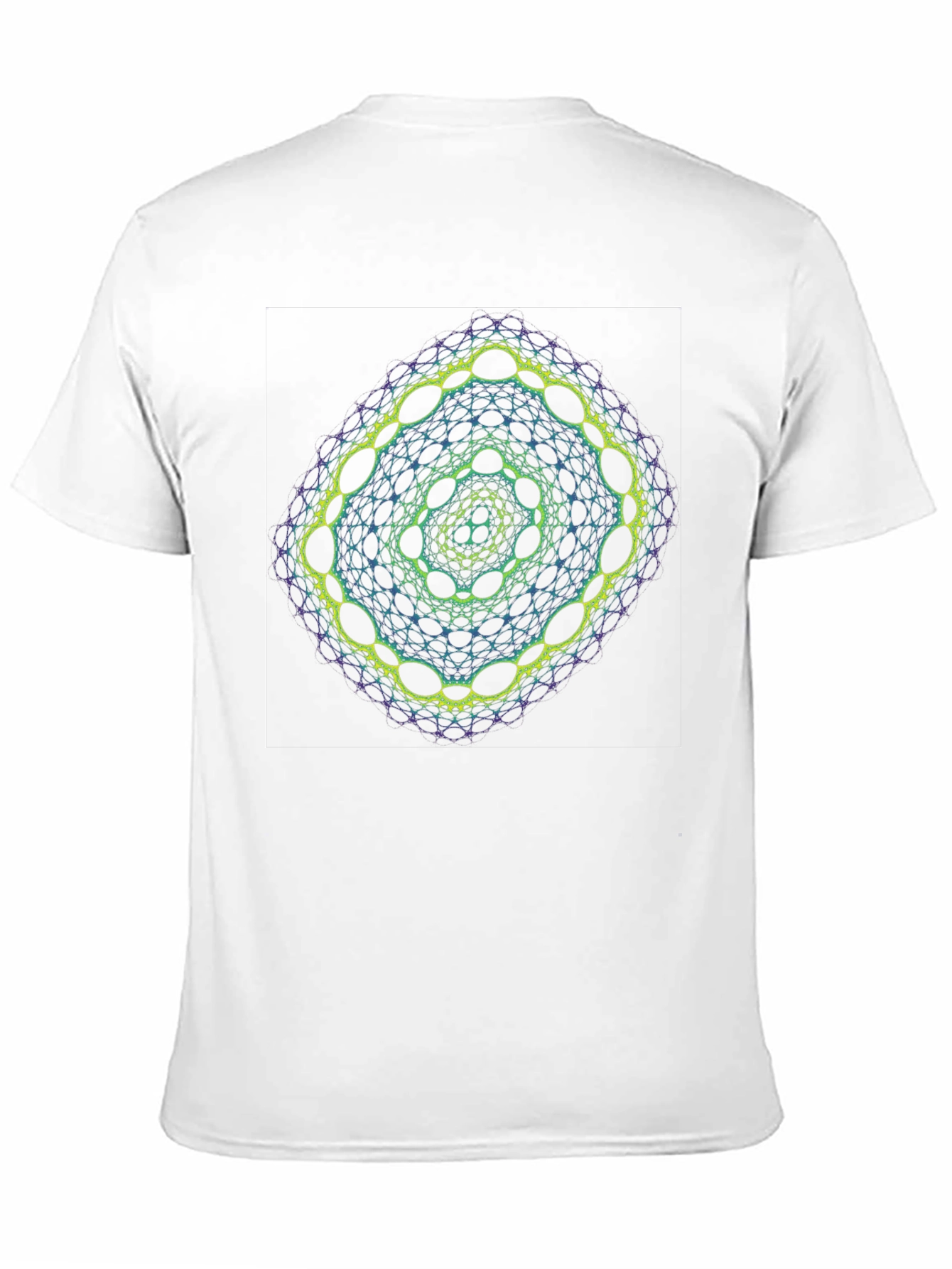 Black Geometric Pattern Black T-Shirt view 11