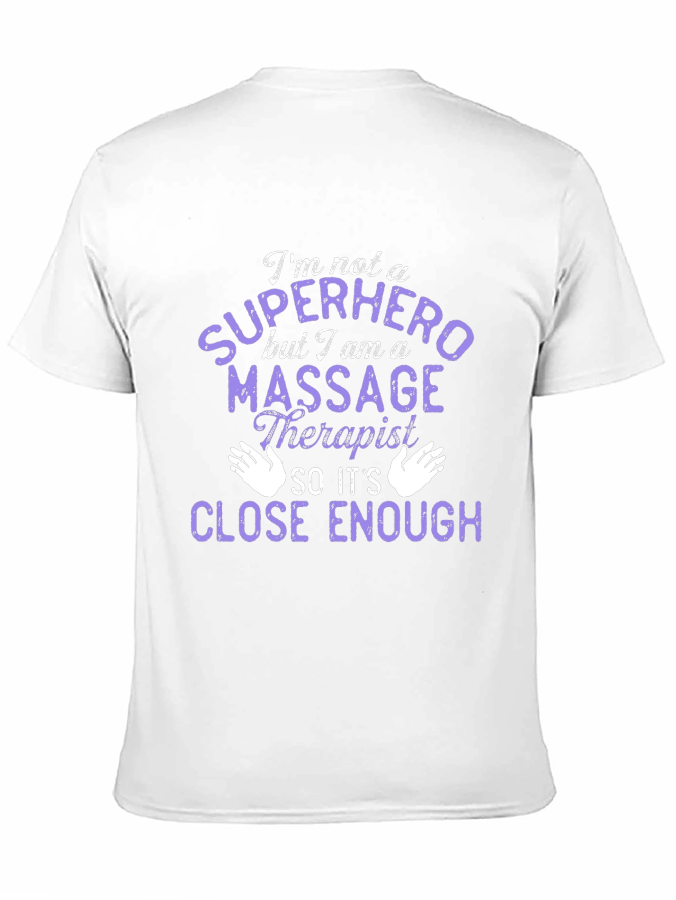 Black Massage Therapist Superhero T-Shirt - Black view 11