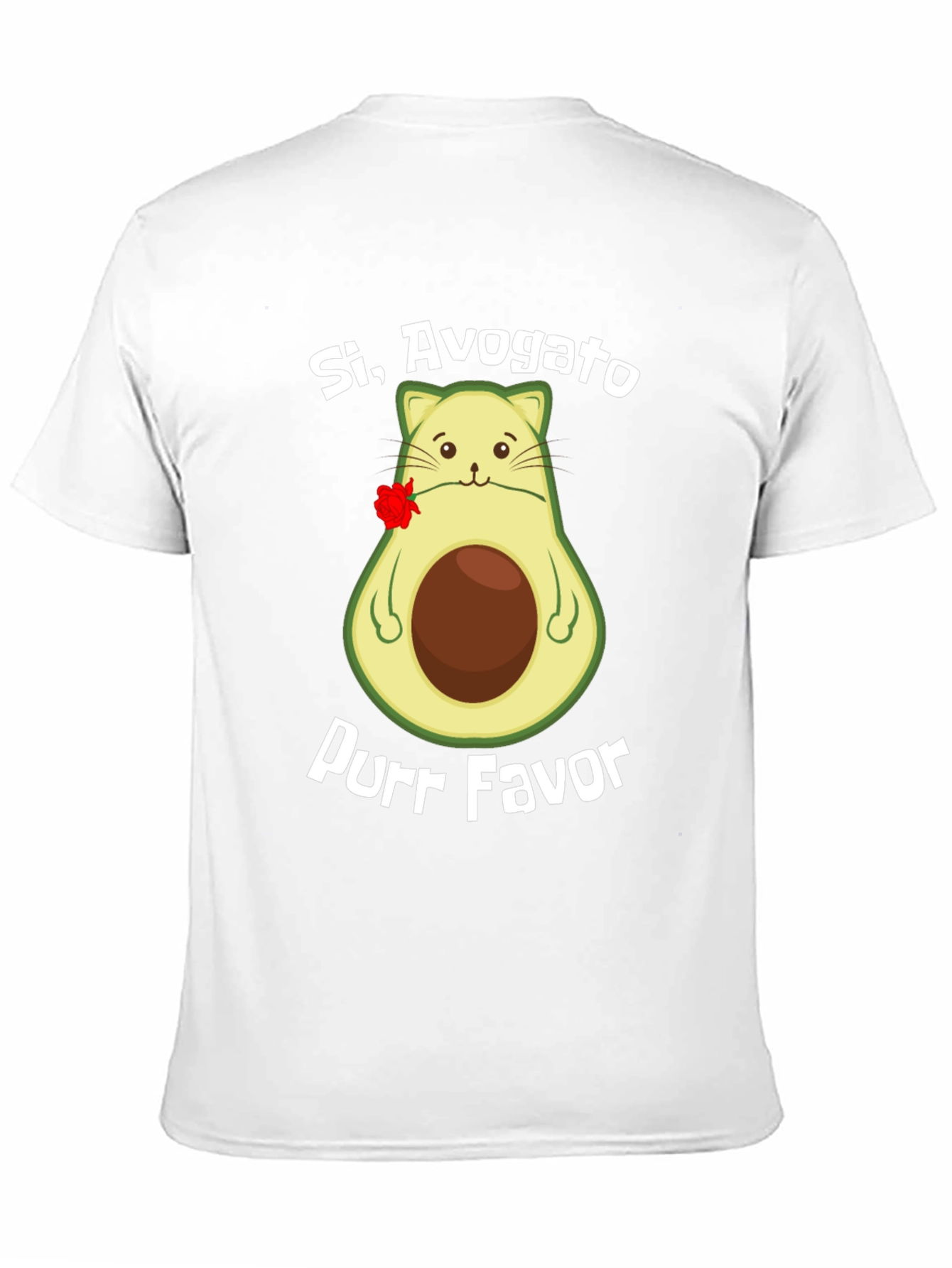 Black Si, Avogato Purr Favor T-Shirt - Avocado Cat Humor Tee view 11