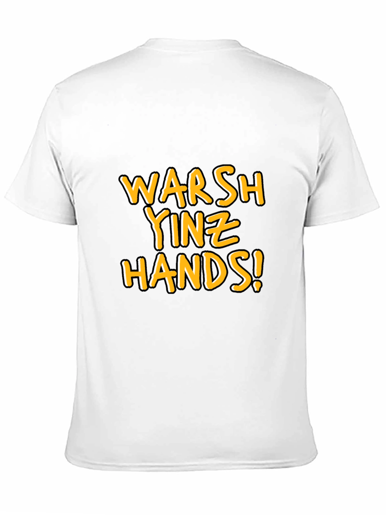 Black Warsh Yinz Hands! Novelty Graphic Tee view 11