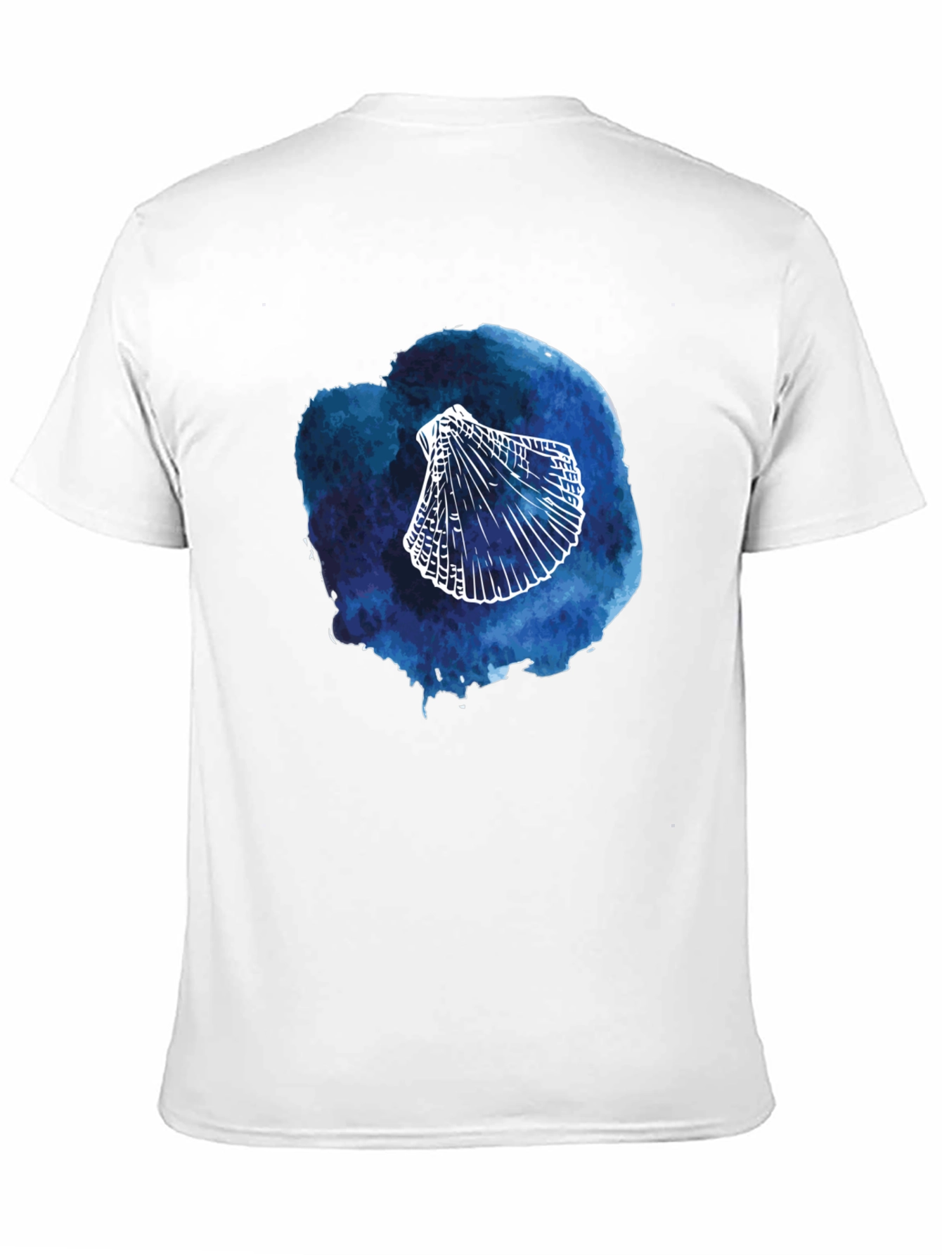 Black Watercolor Seashell Graphic T-Shirt view 11