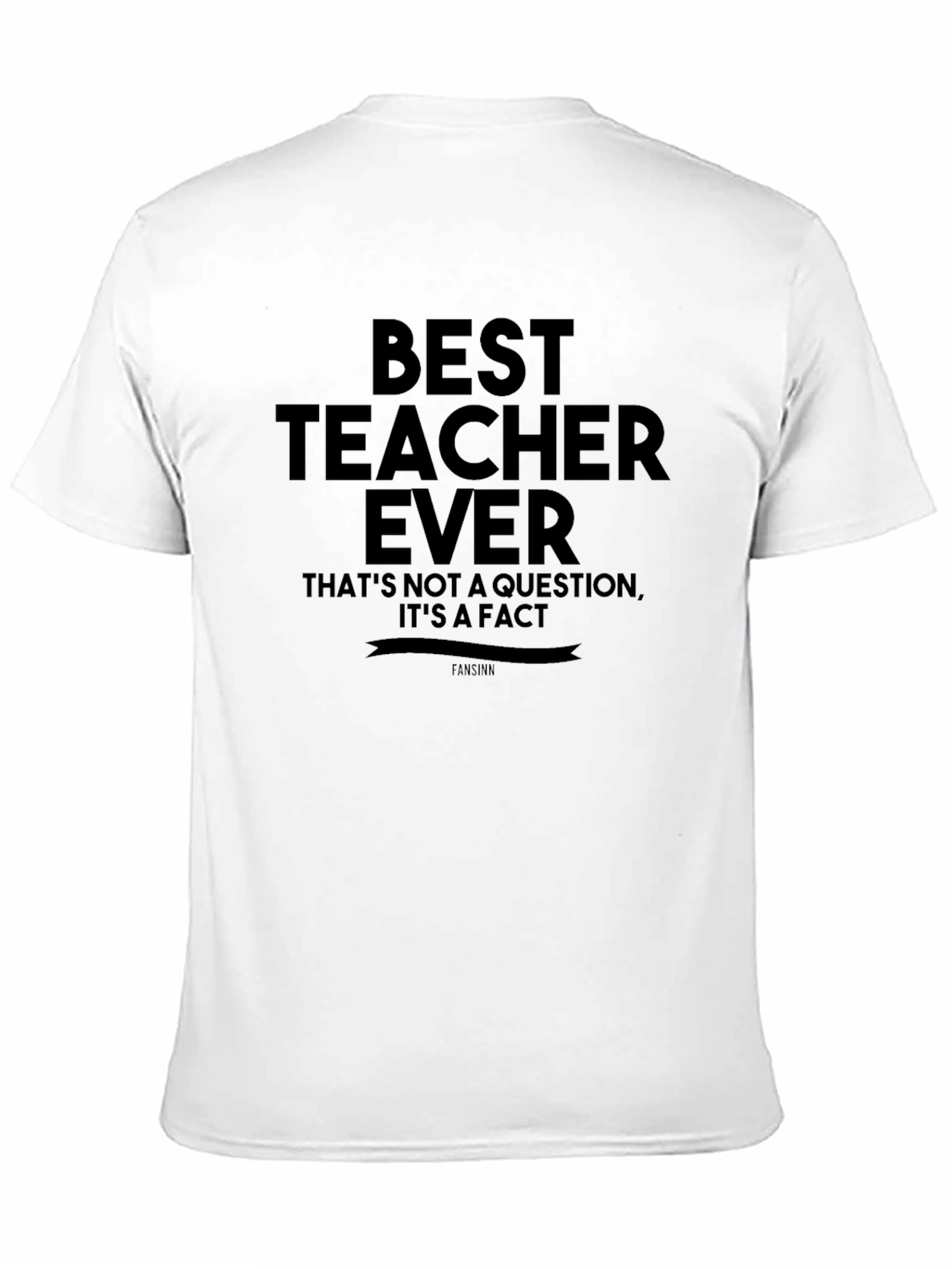 Black Best Teacher Ever T-Shirt - Fact Statement Tee view 11
