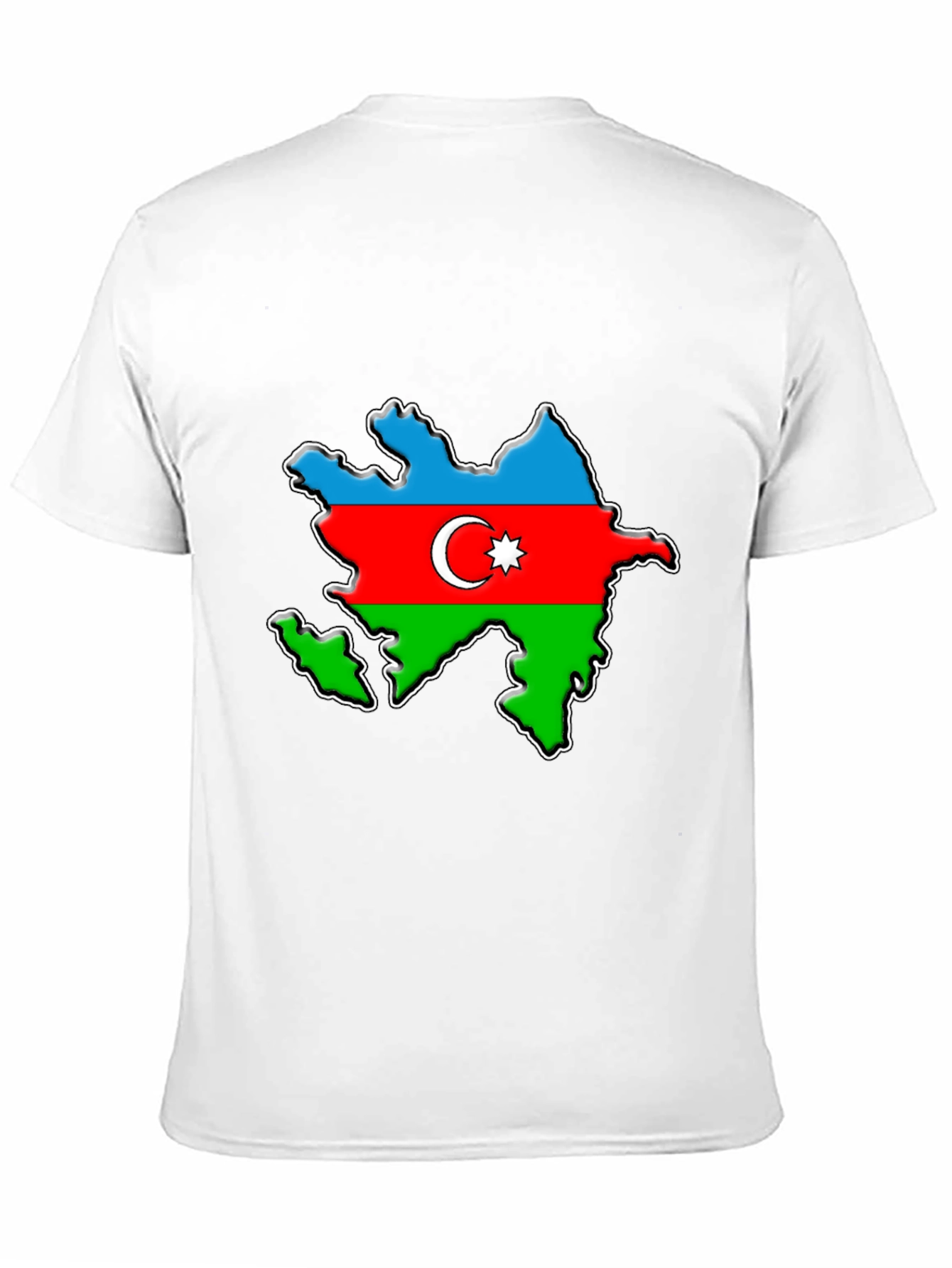 Black Azerbaijan Flag Map T-Shirt - Patriotic Pride Tee view 11