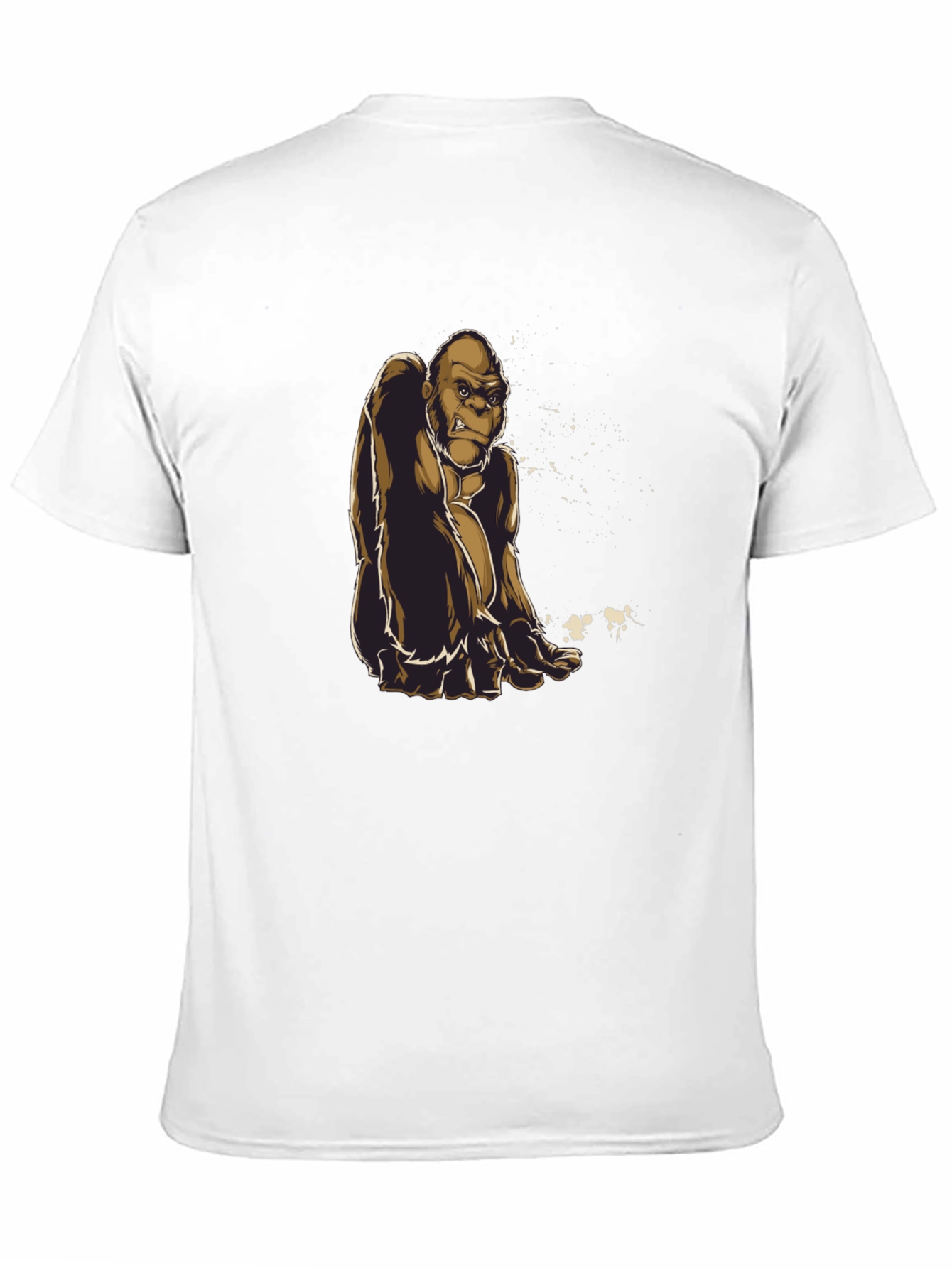 Black Gorilla Graphic Tee - Premium Black Cotton Shirt view 11