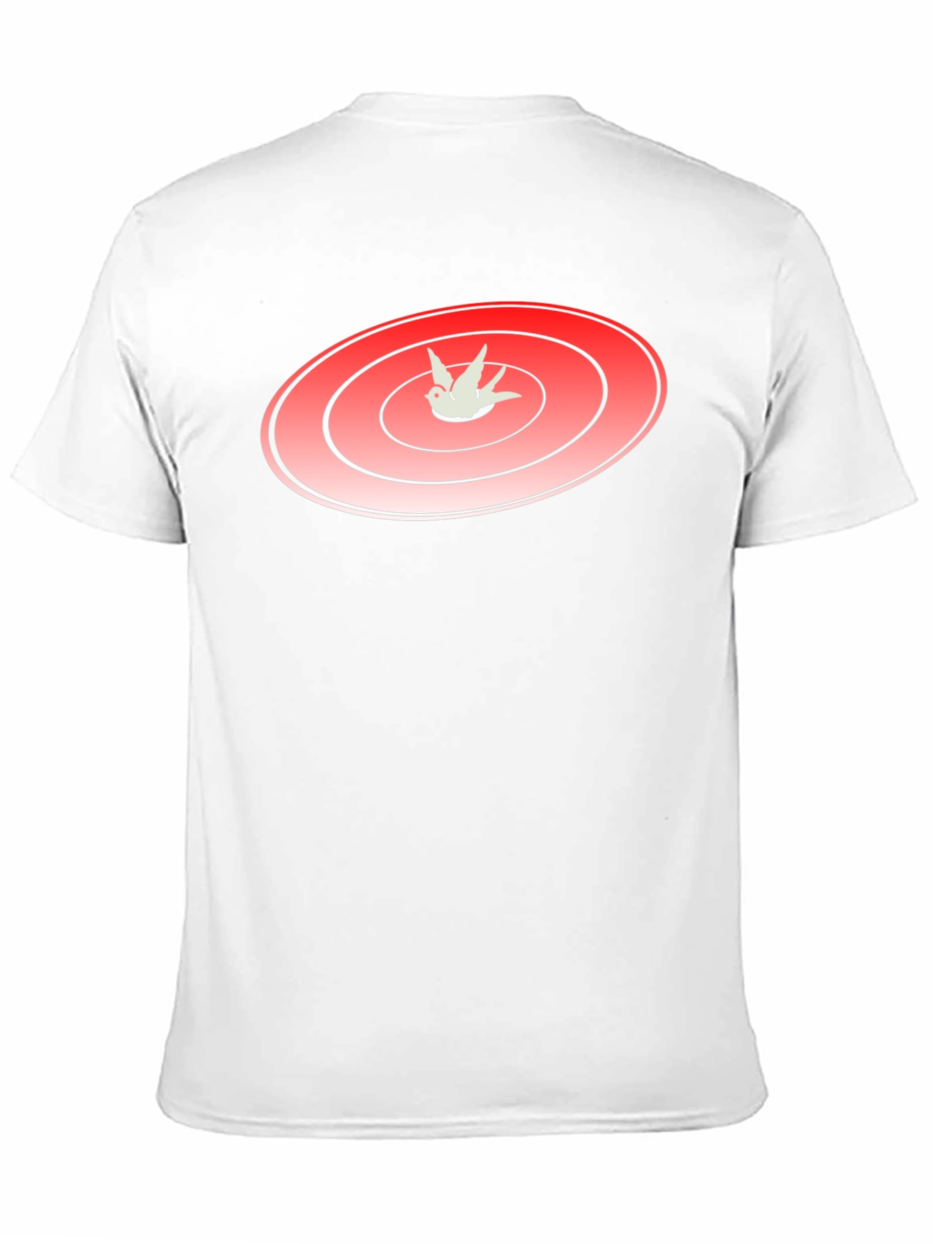 Black Red Target with Bird Graphic T-Shirt view 11