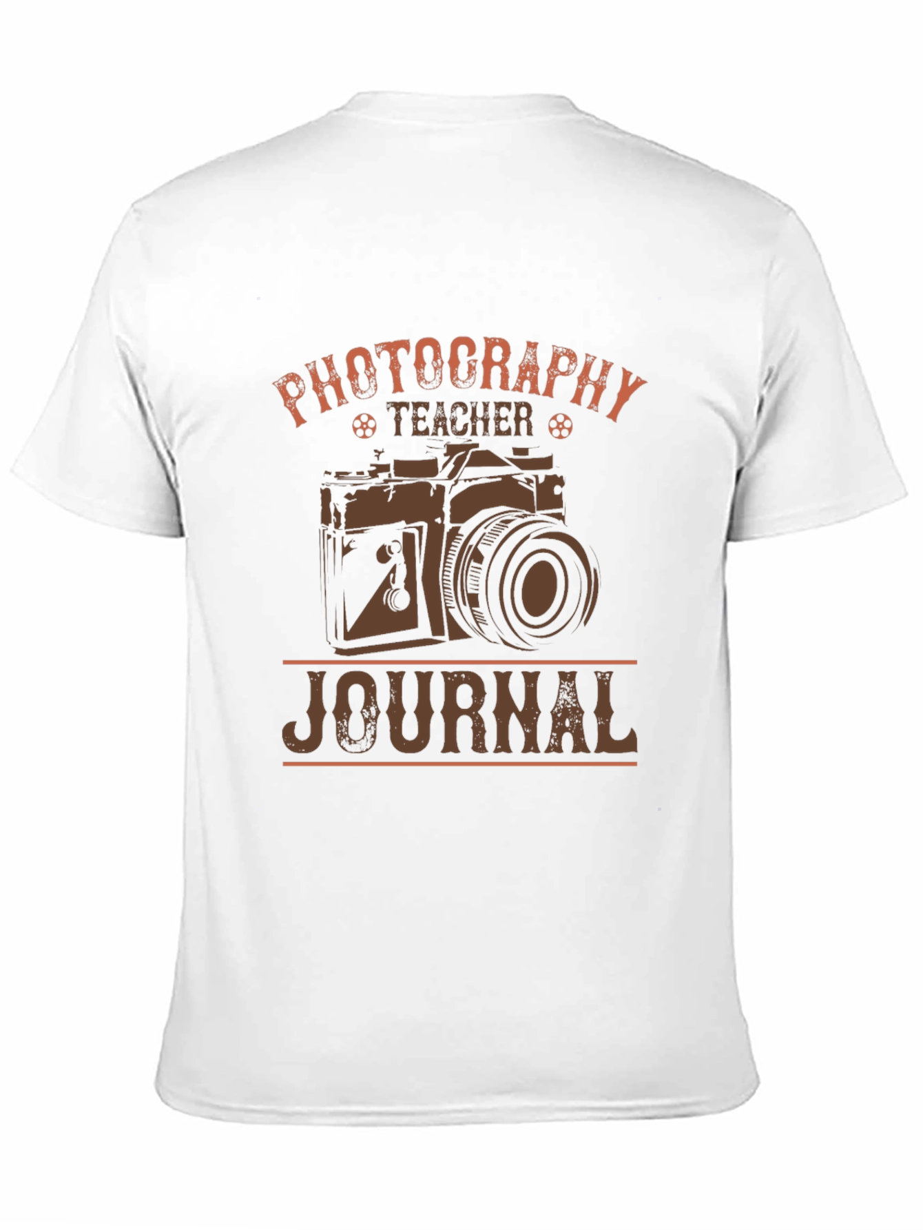 Black Photography Teacher Journal T-Shirt - Camera Design view 11