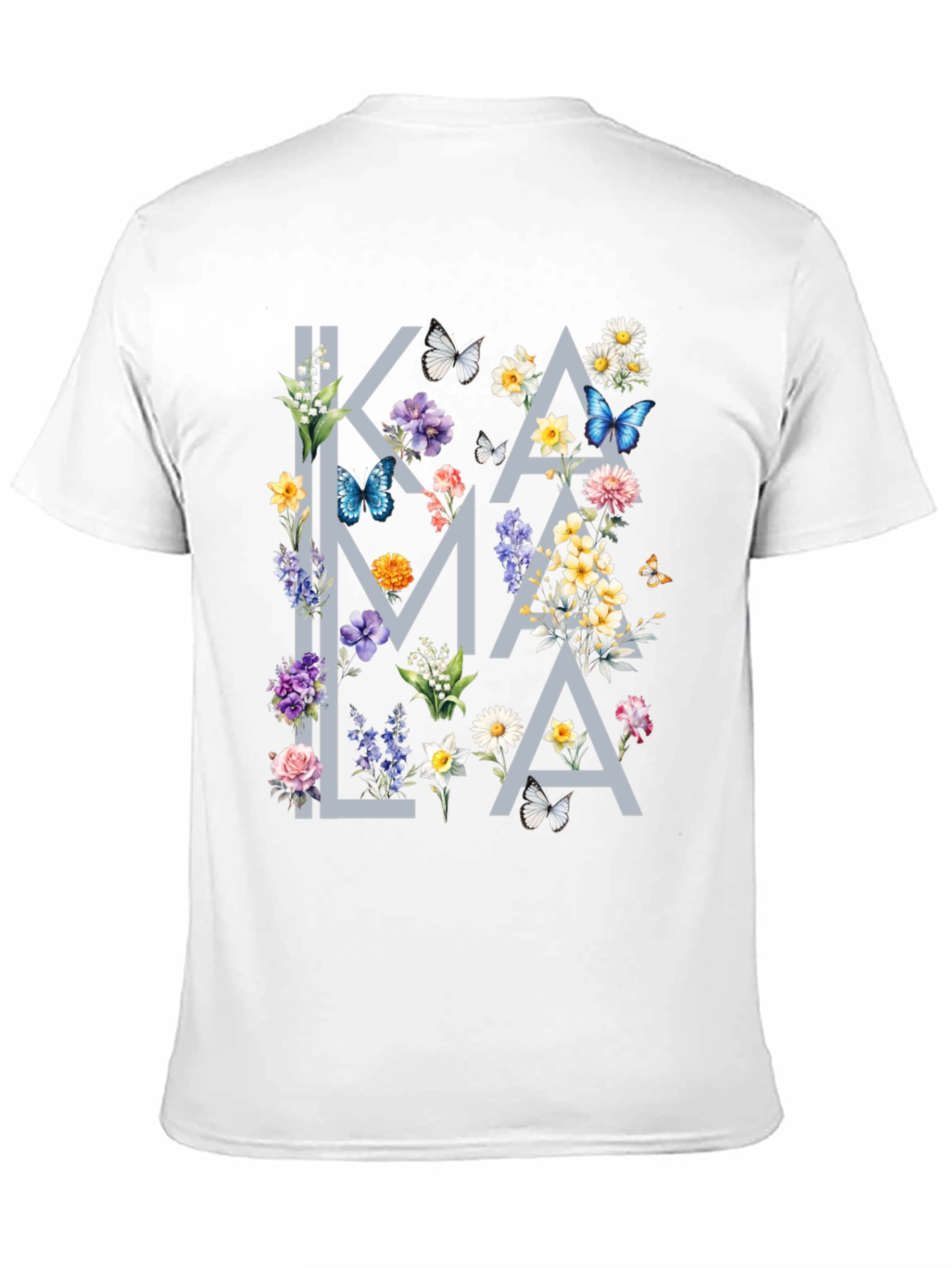 Black Floral Kamala T-Shirt - Stylish Graphic Tee view 11