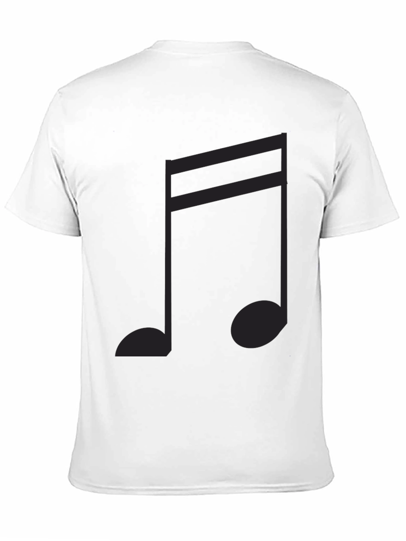 Black Musical Note Graphic Tee - Soft Black Cotton T-Shirt view 11