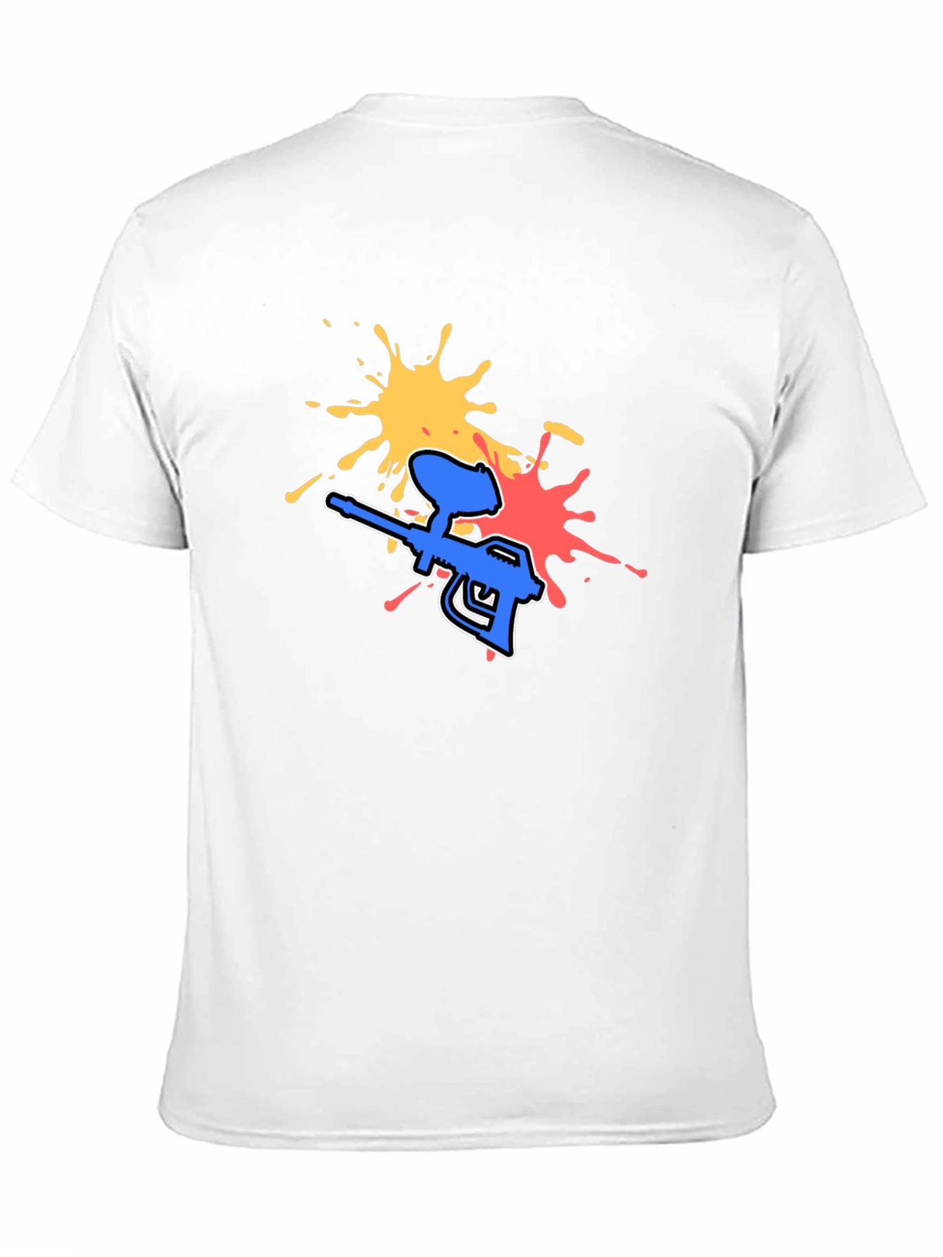 Black Paintball Splatter Graphic T-Shirt - Casual Tee view 11