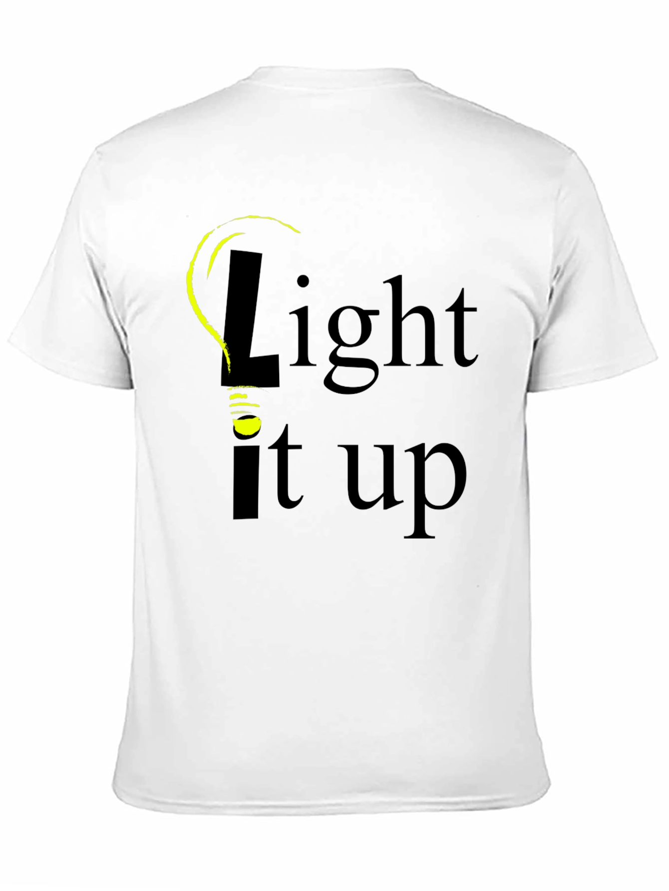 Black Light It Up Graphic Tee - Black Cotton T-Shirt view 11