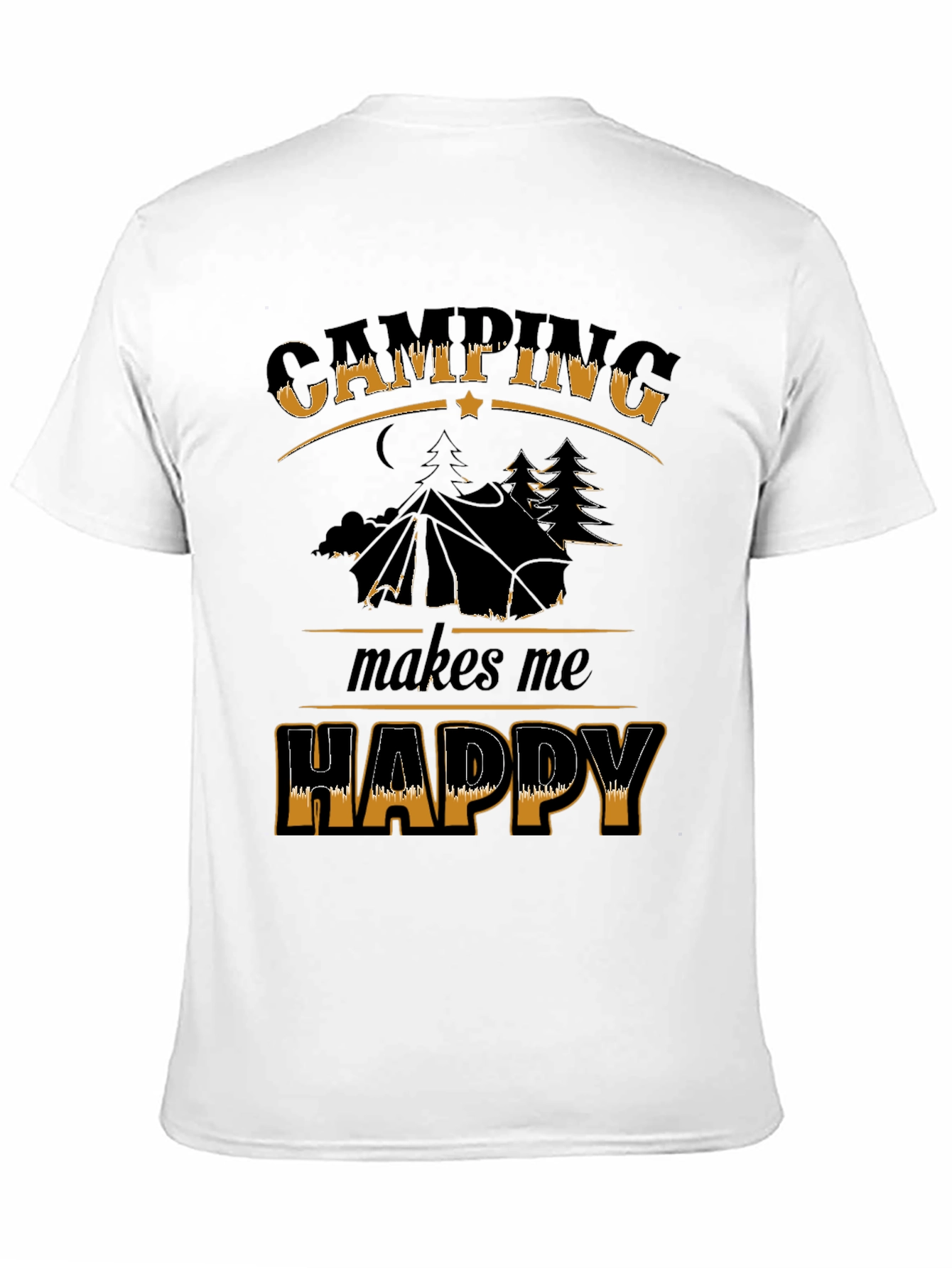 Camping Makes Me Happy Graphic Tee - 11