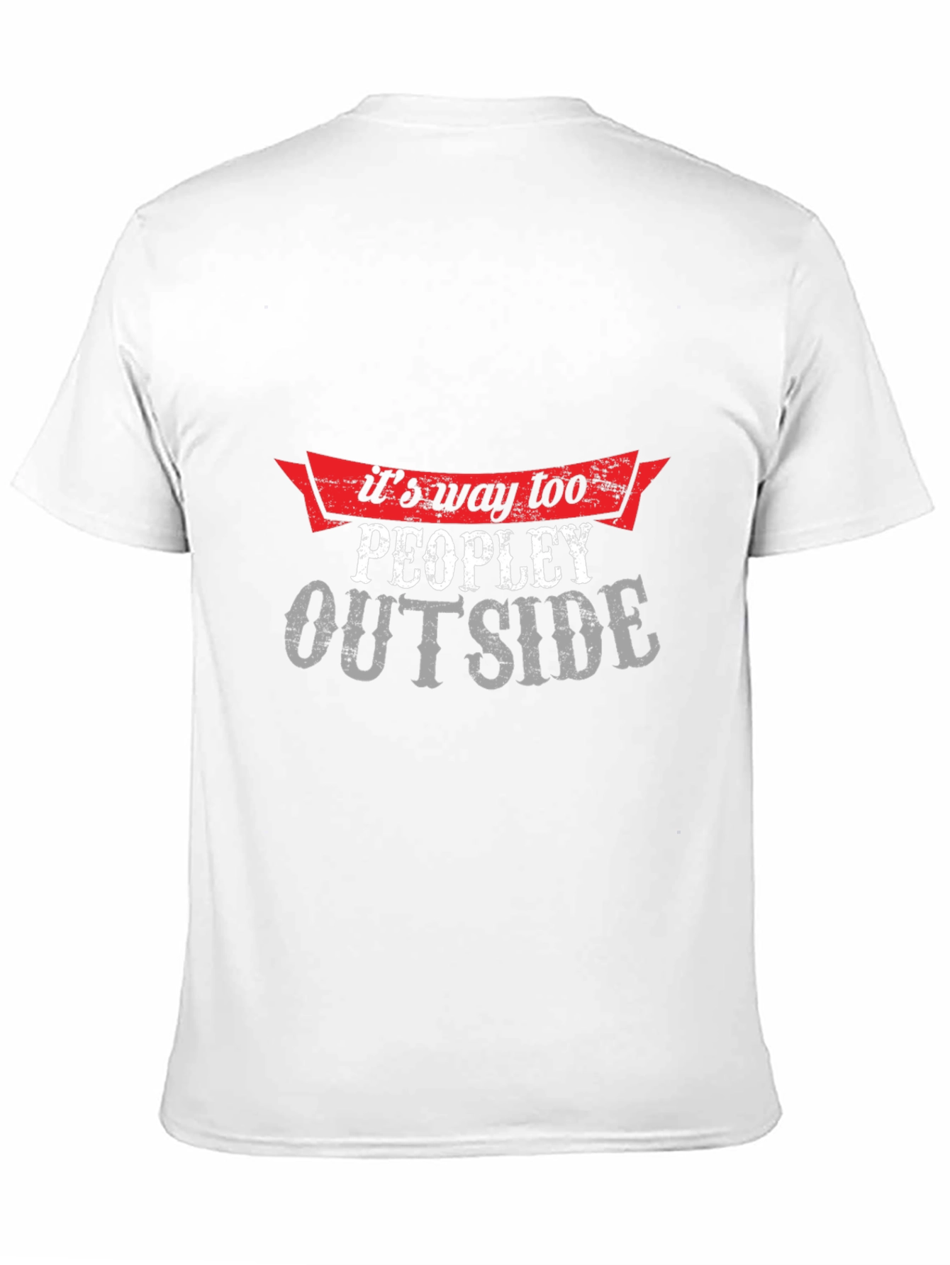 Black It's Way Too Peopley Outside Graphic Tee view 11