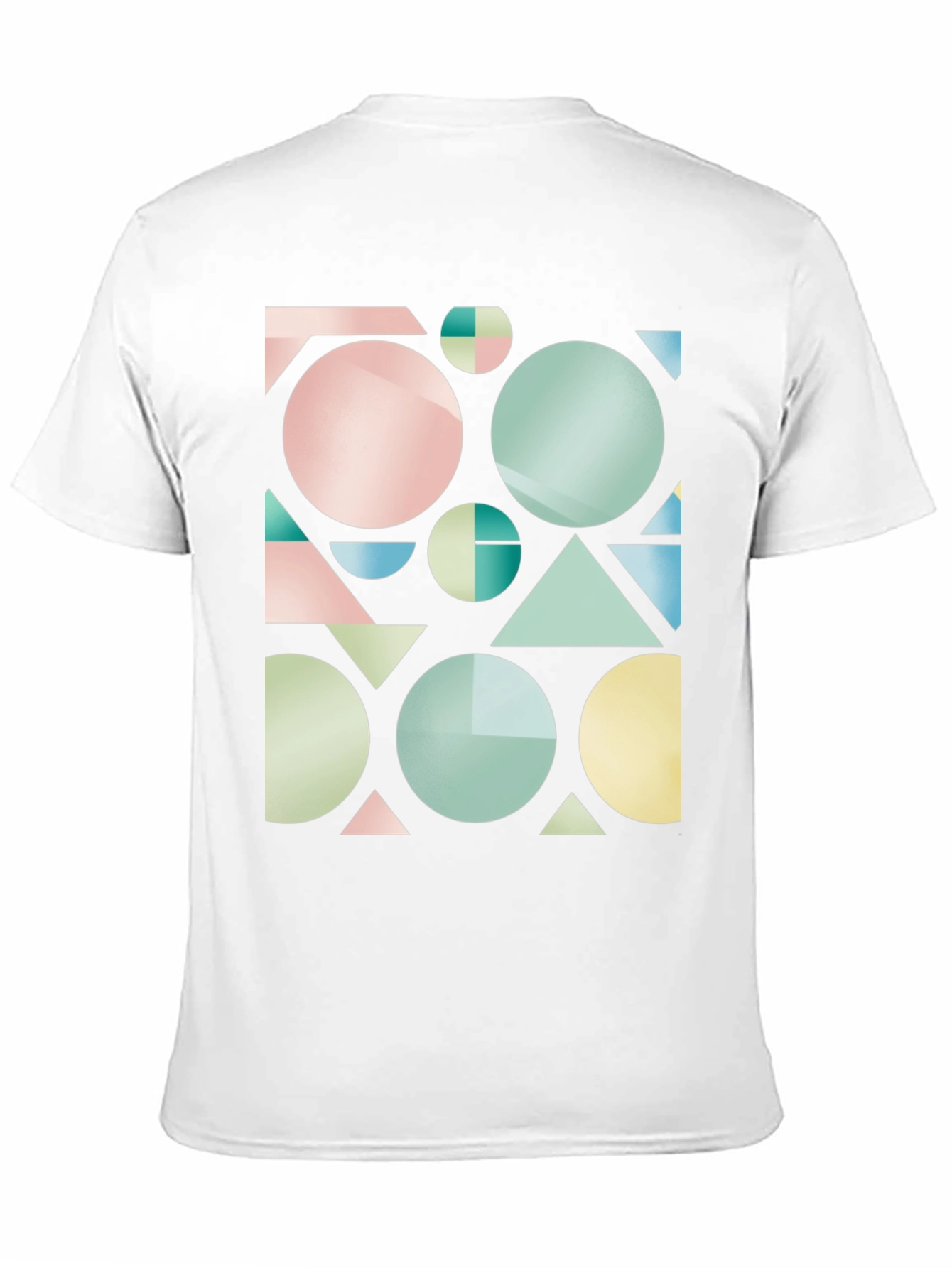 Black Geometric Shapes Graphic Tee - Modern Design T-Shirt view 11
