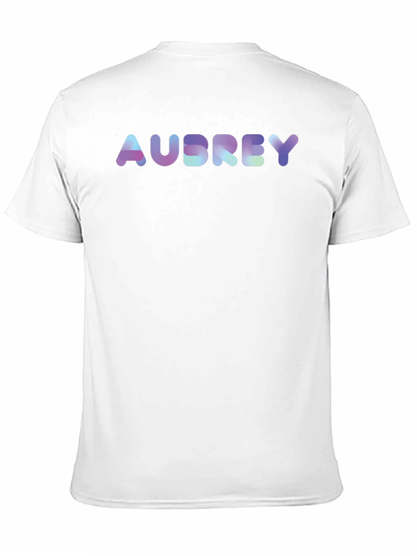 Black Personalized "Audrey" Holographic Text Tee view 11