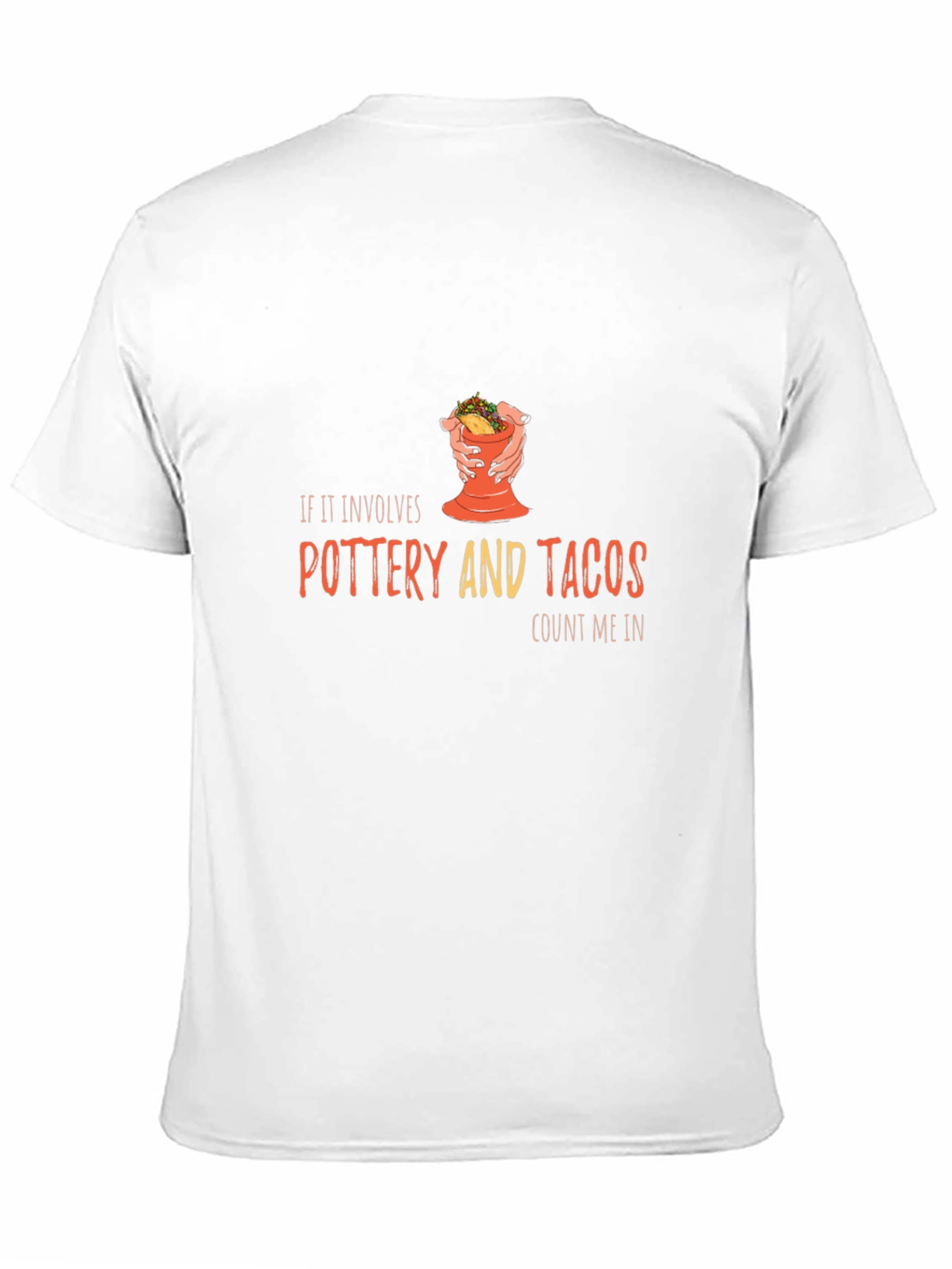 Black Pottery & Tacos Graphic Tee - Black Unisex T-Shirt view 11