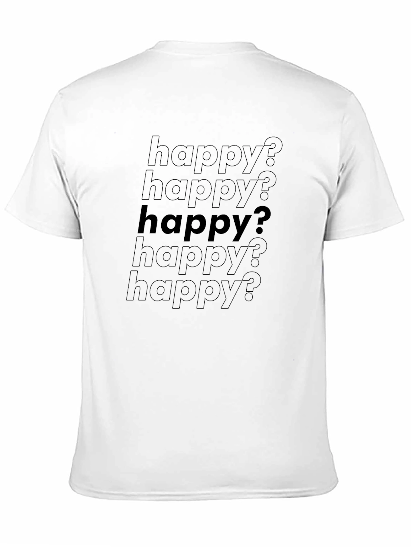 Black Happy T-Shirt Black Graphic Tee view 11