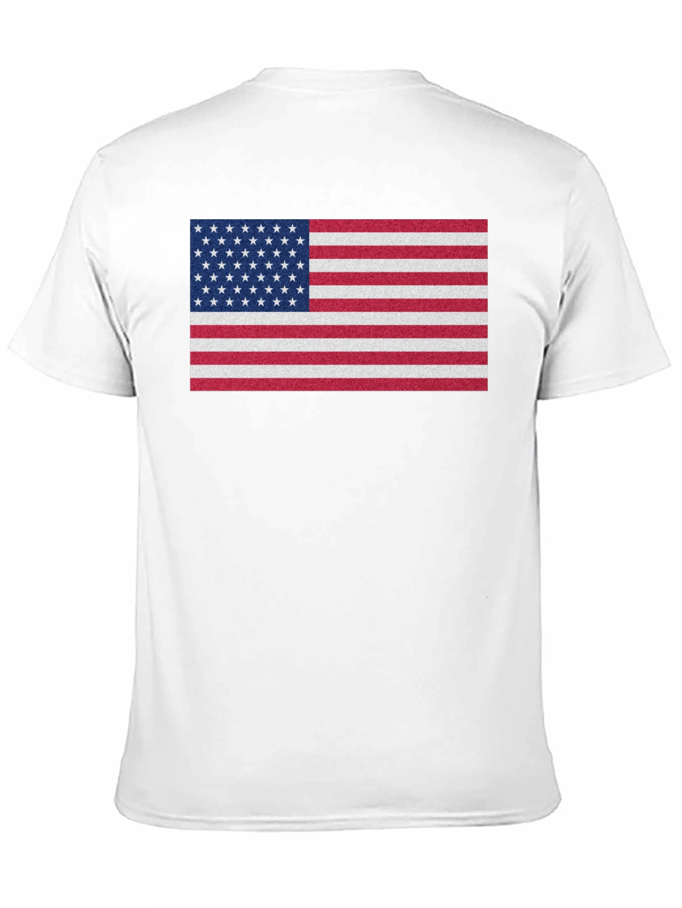 Black American Flag Graphic Print Crew Neck T-Shirt view 11