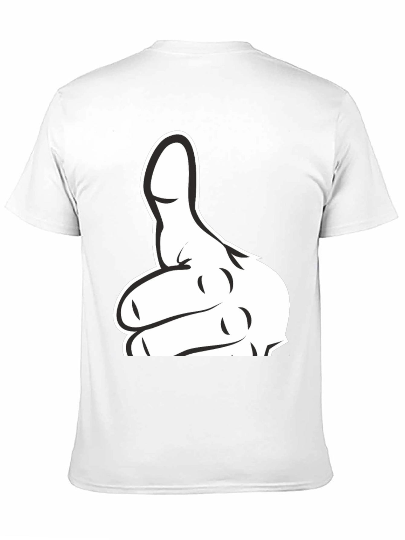 Black Thumbs Up Graphic T-Shirt - Black Cotton Tee view 11