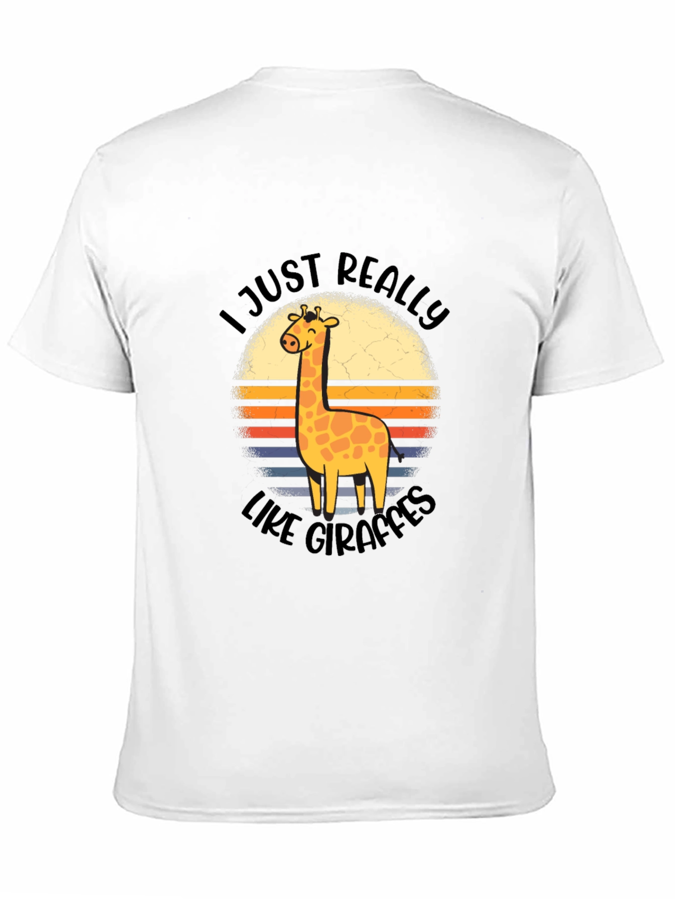 Black I Just Really Like Giraffes Black T-Shirt view 11