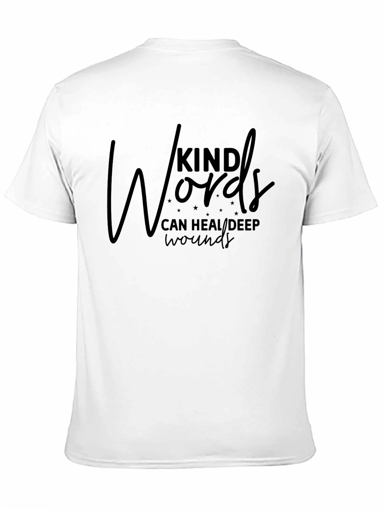 Black Kind Words T-Shirt - Inspirational Graphic Tee view 11
