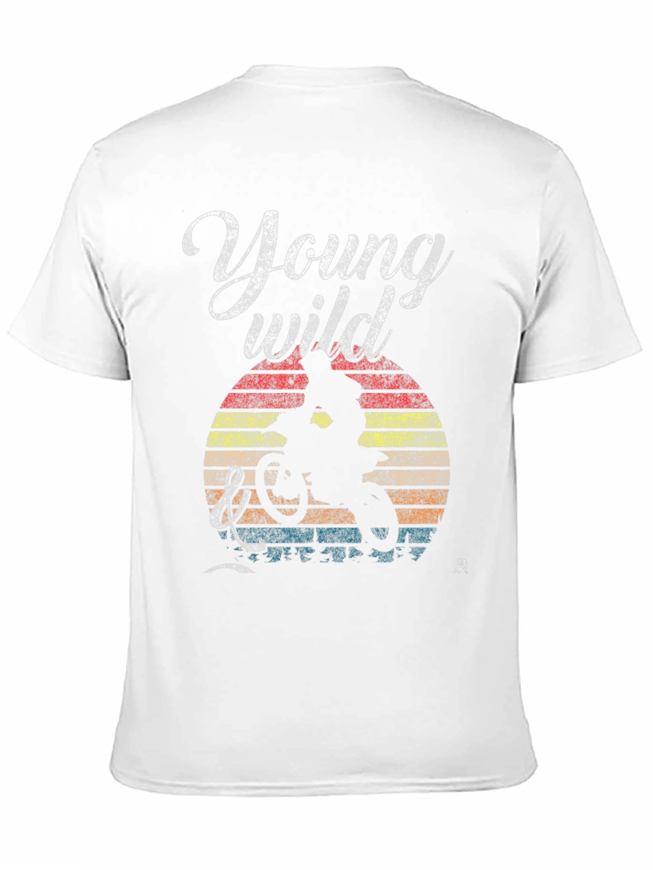 Black Young Wild Mountain Biker Graphic Tee view 11