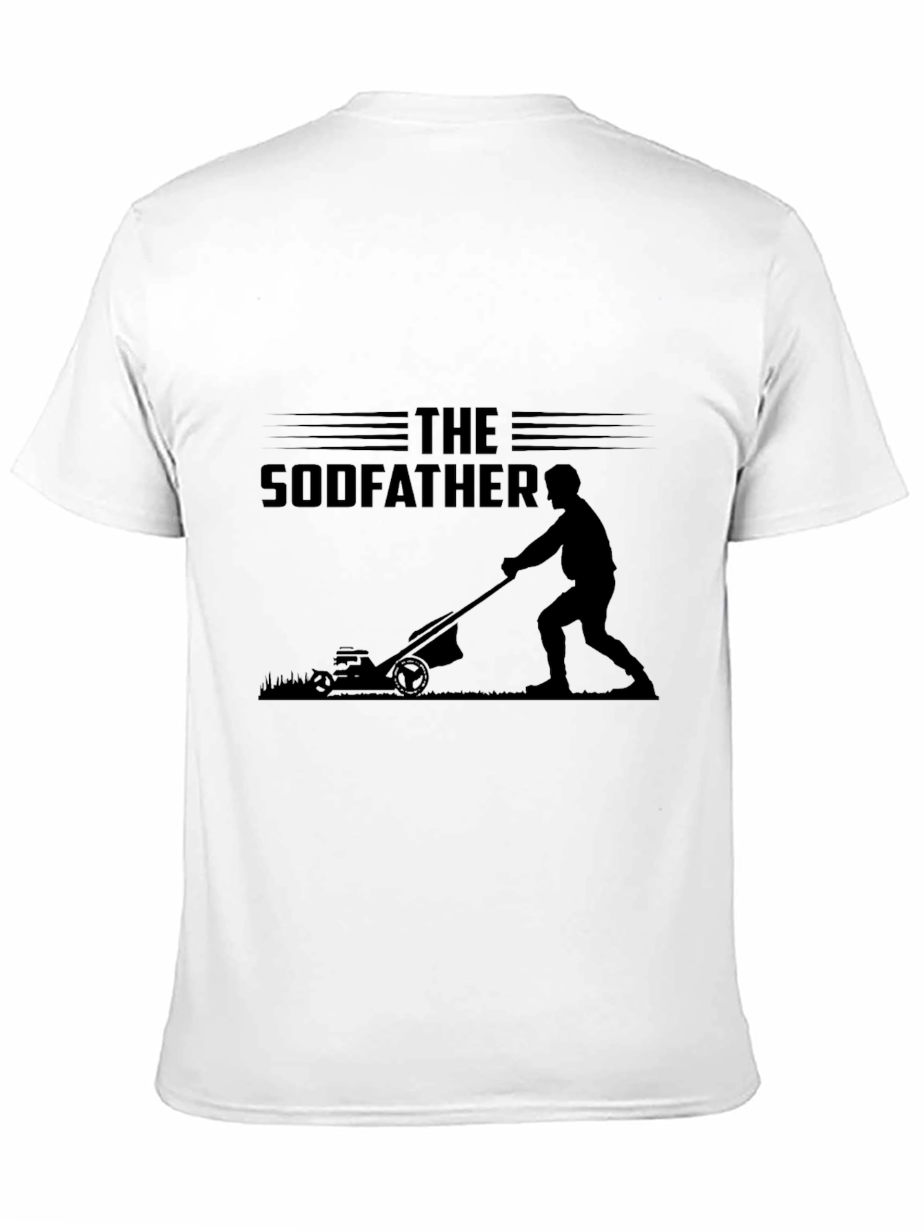Black The Sodfather Funny Lawn Mowing T-Shirt view 11