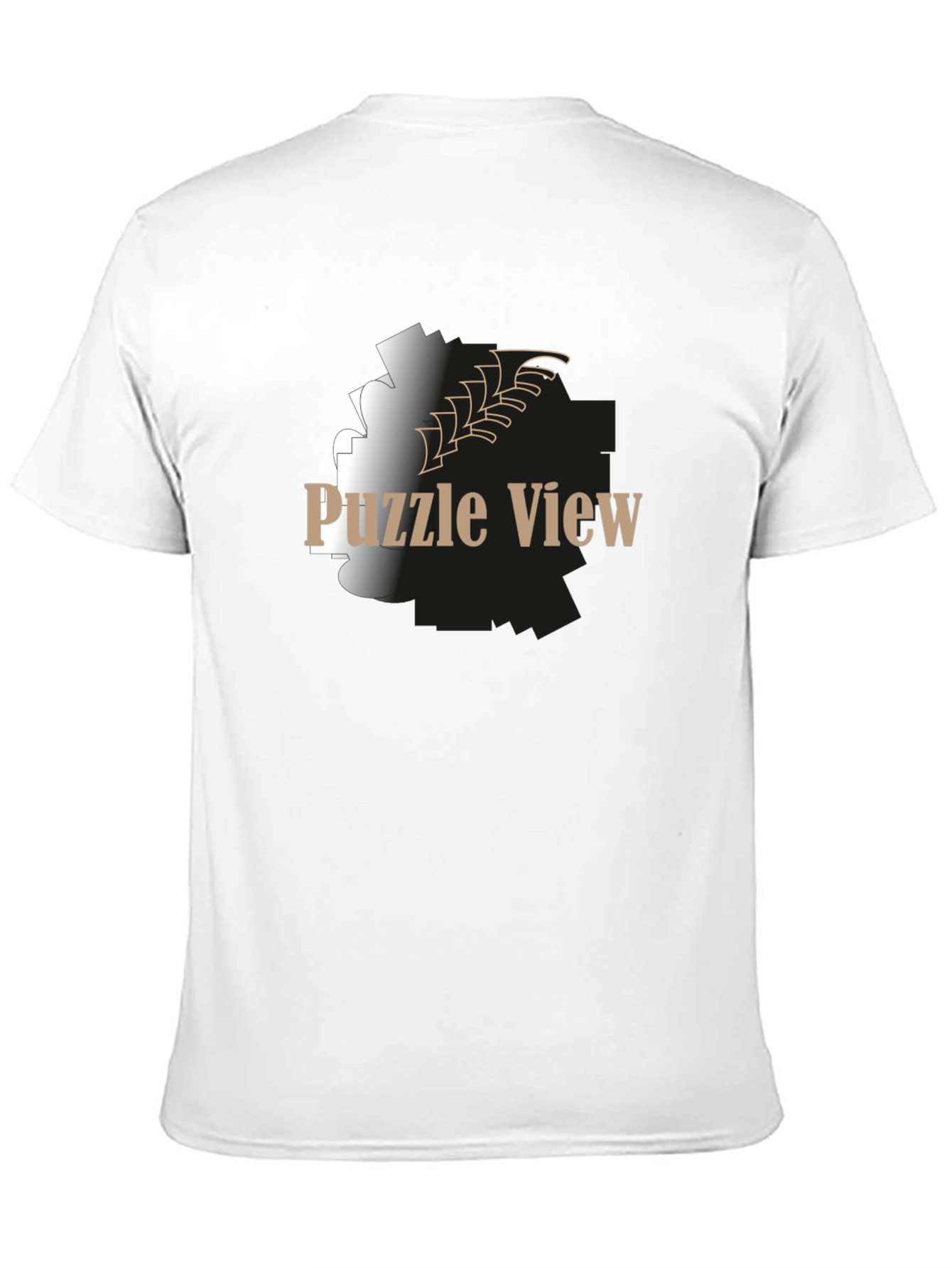Black Puzzle View Graphic T-Shirt view 11
