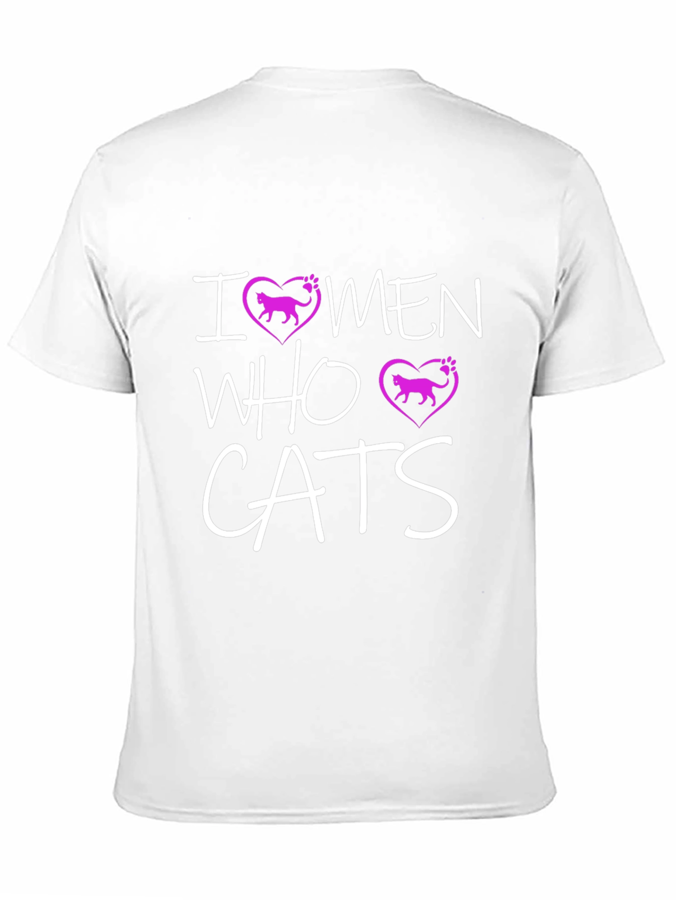 Black I Love Men Who Love Cats Graphic T-Shirt view 11