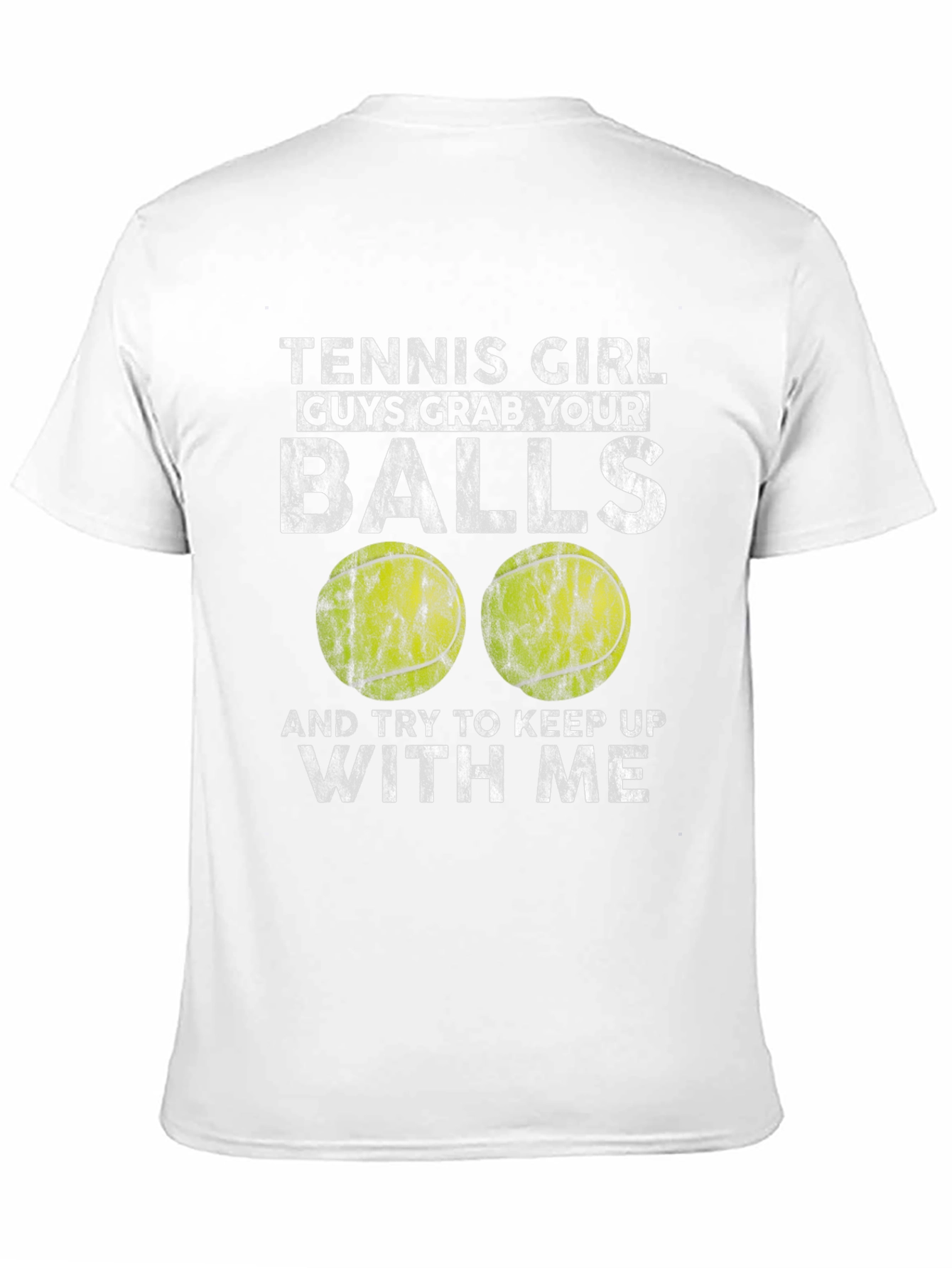 Black Tennis Girl Grab Your Balls Graphic Tee view 11