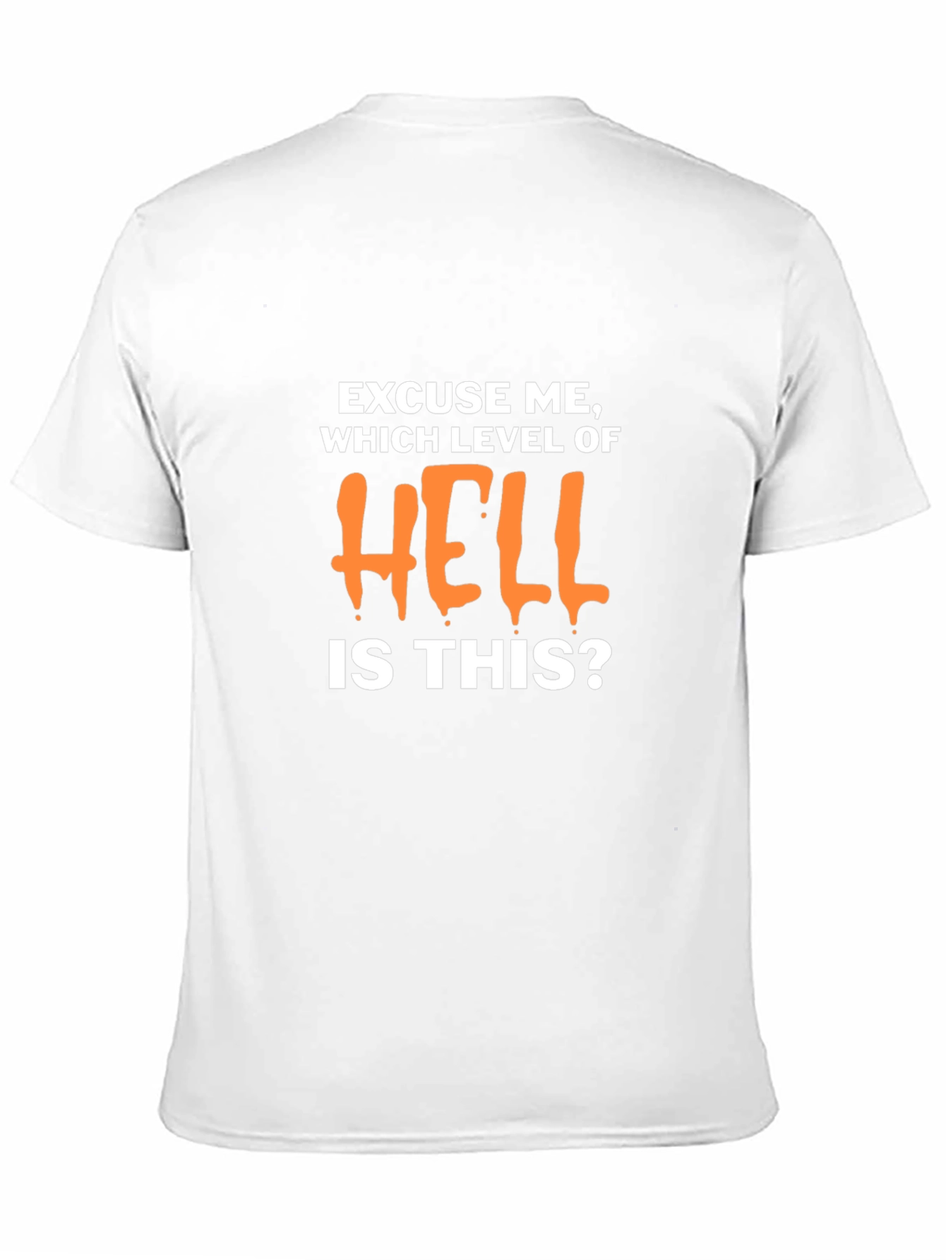 Black Humorous "Which Level of Hell" Graphic T-Shirt view 11