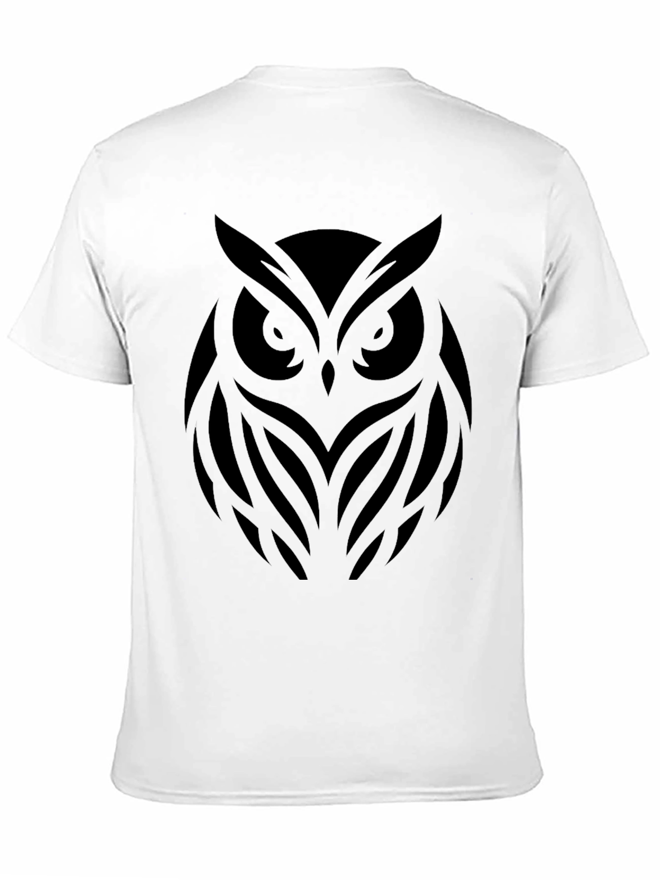 Black Men's Black Owl Graphic T-Shirt view 11