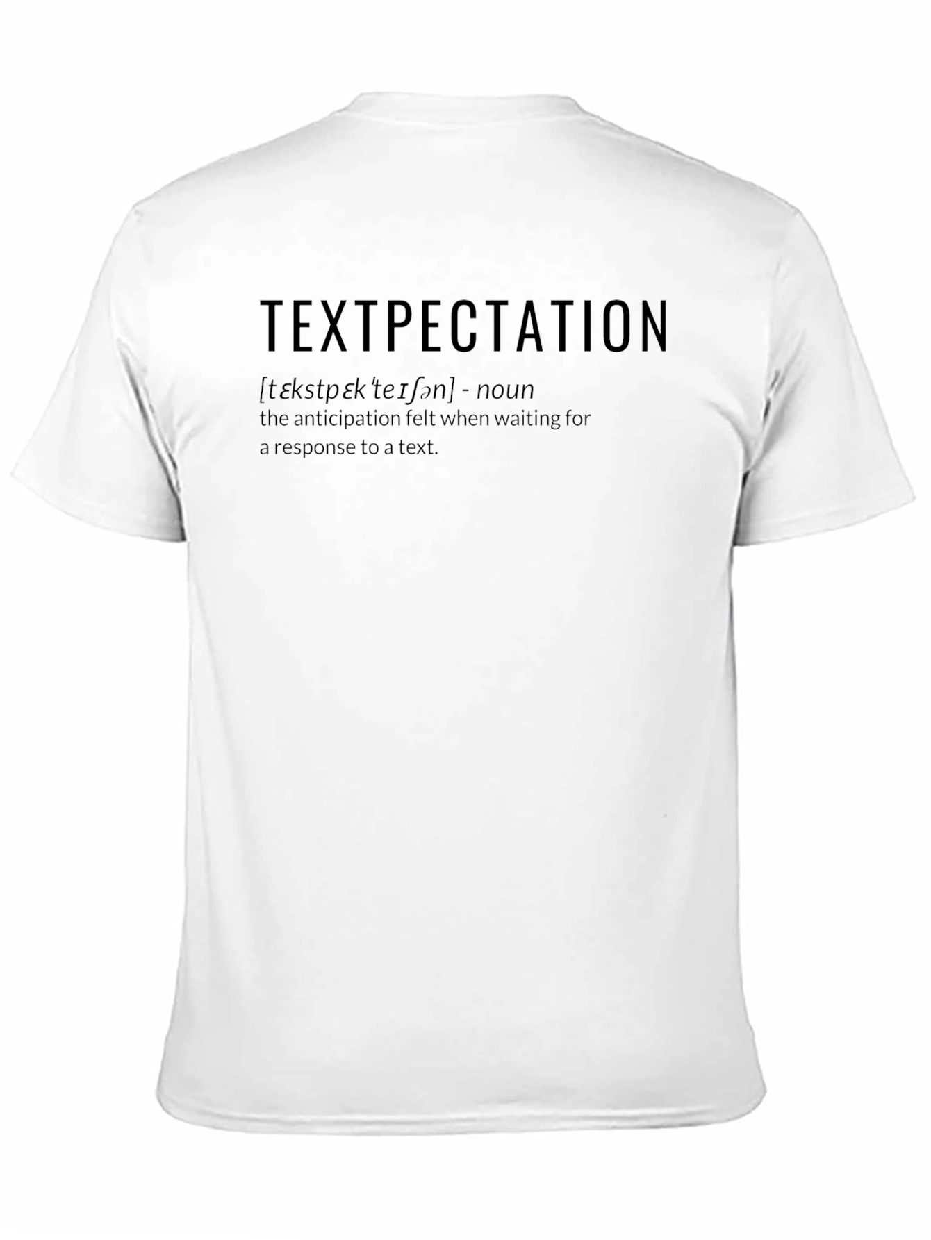 Black Textpectation Definition Graphic T-Shirt view 11