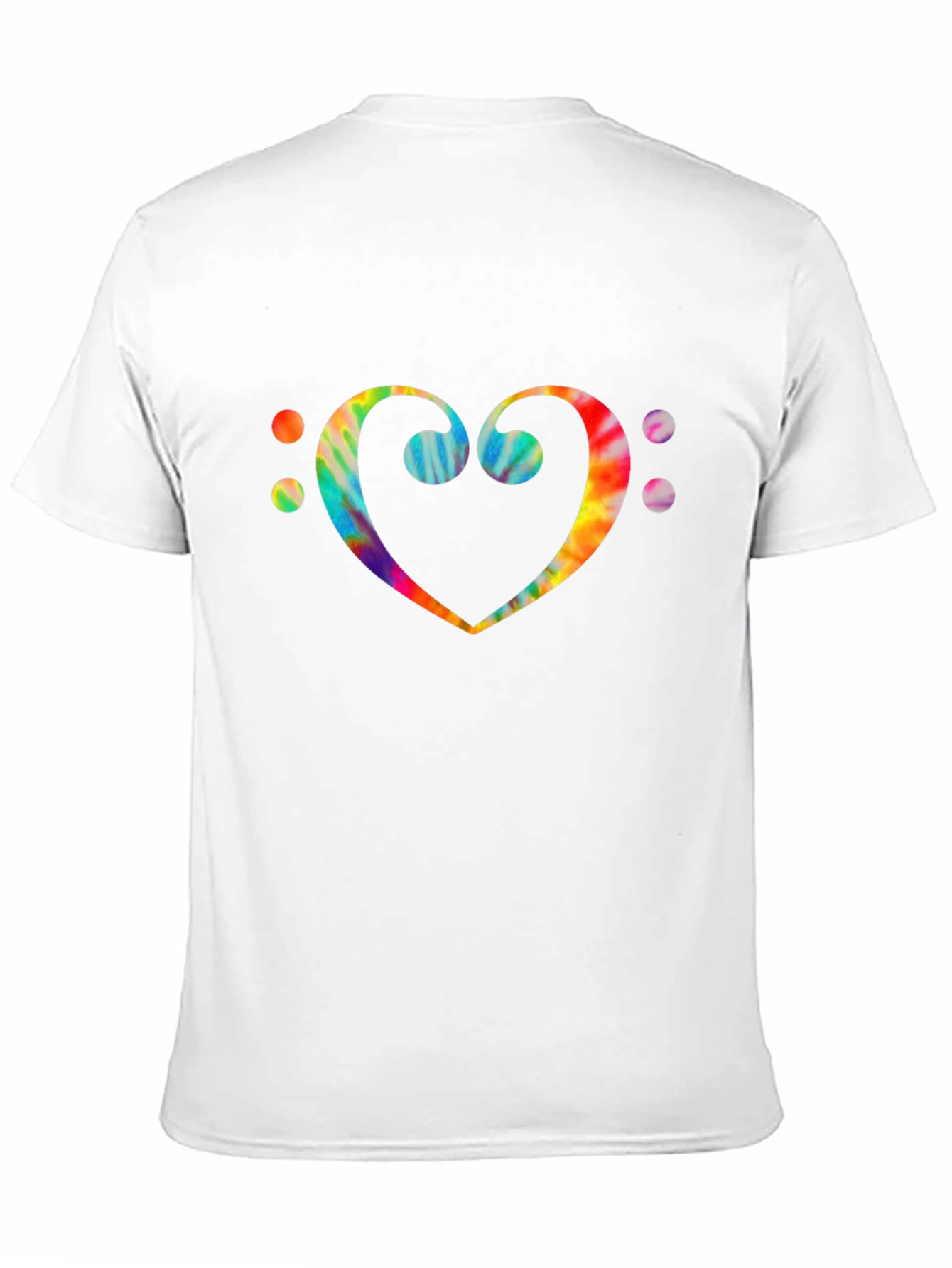 Black Tie-Dye Music Heart Graphic Tee - Black view 11