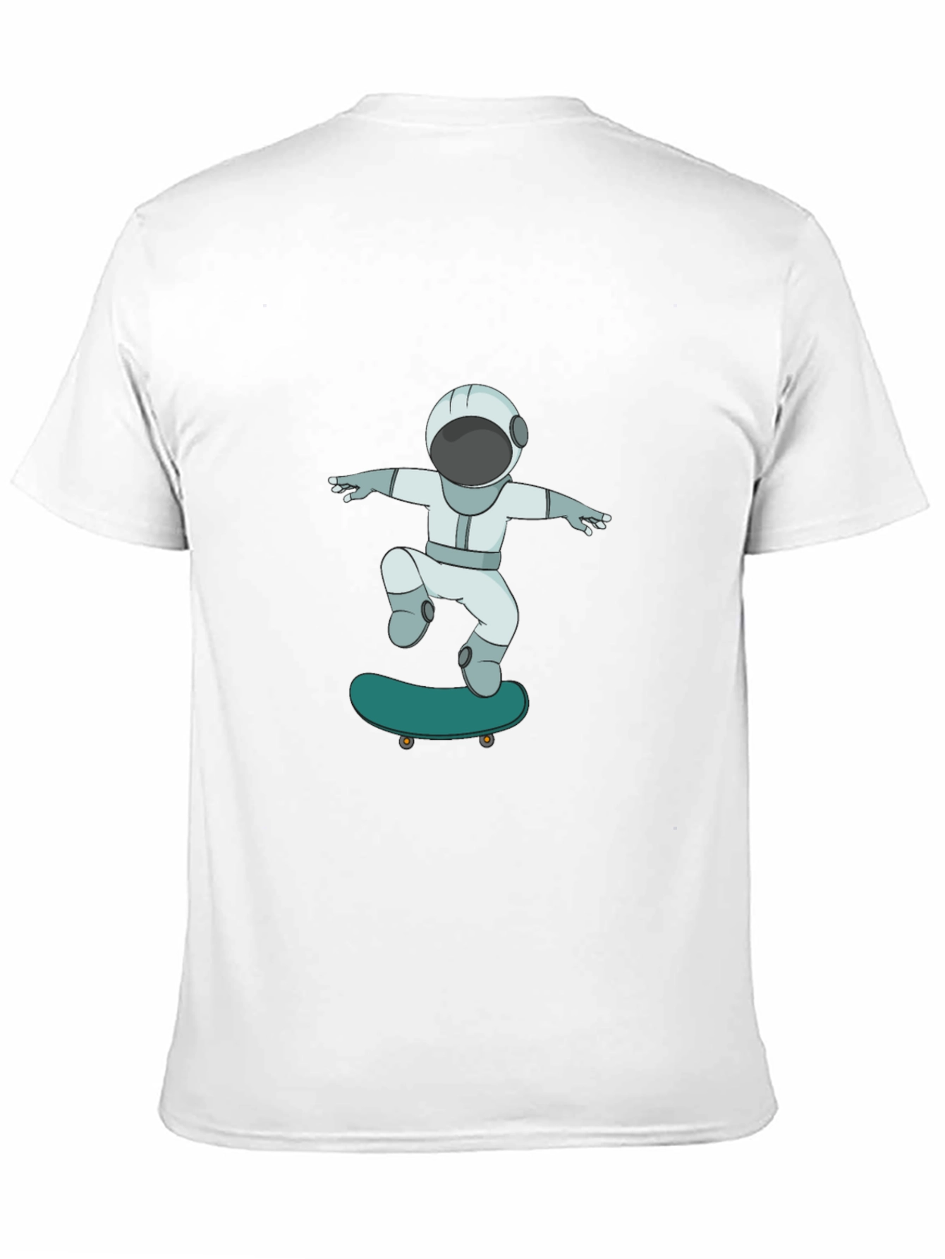 Black Skateboarding Astronaut Graphic Tee - Cool Black T-Shirt view 11