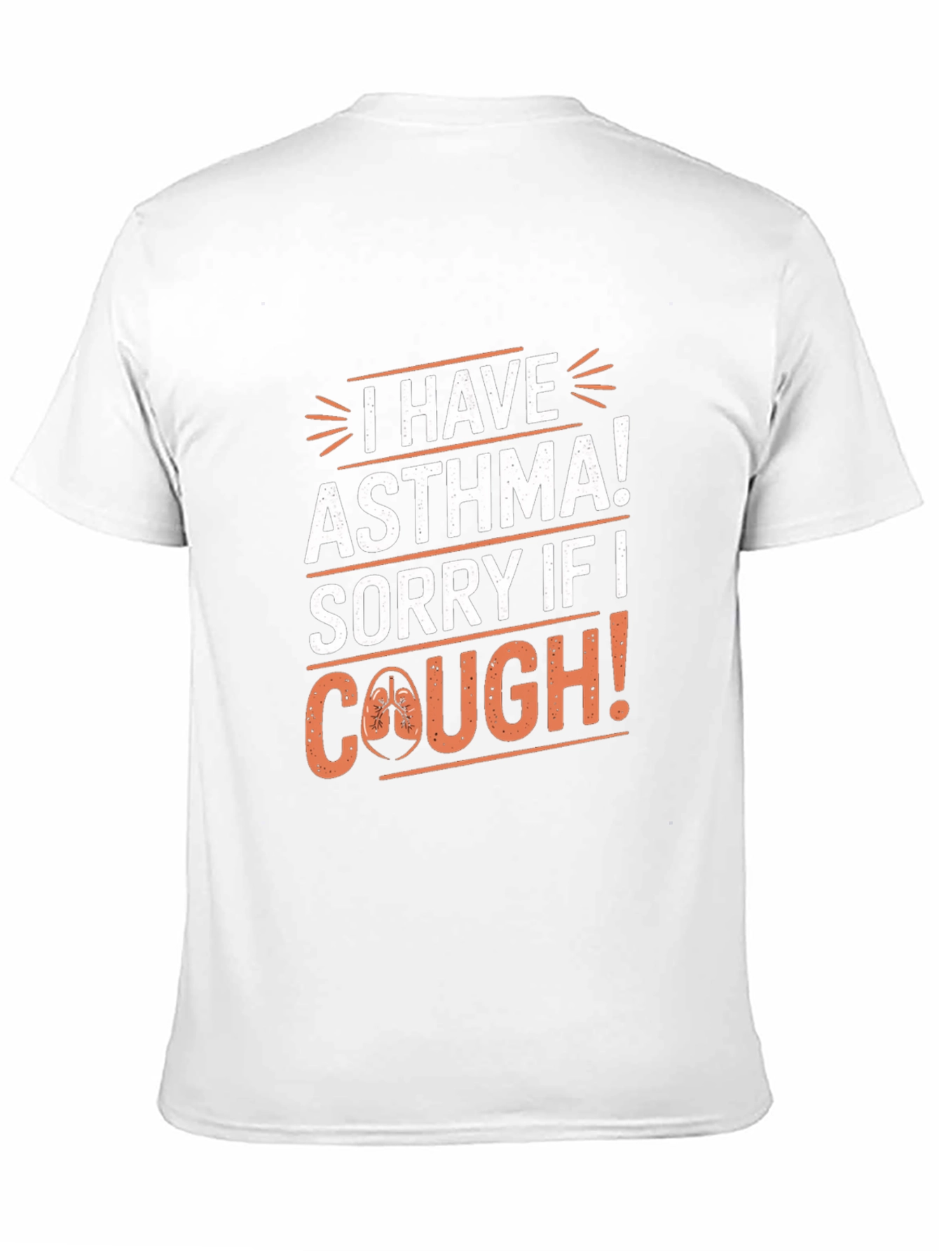 Black Asthma Awareness T-Shirt - 'Sorry If I Cough' view 11
