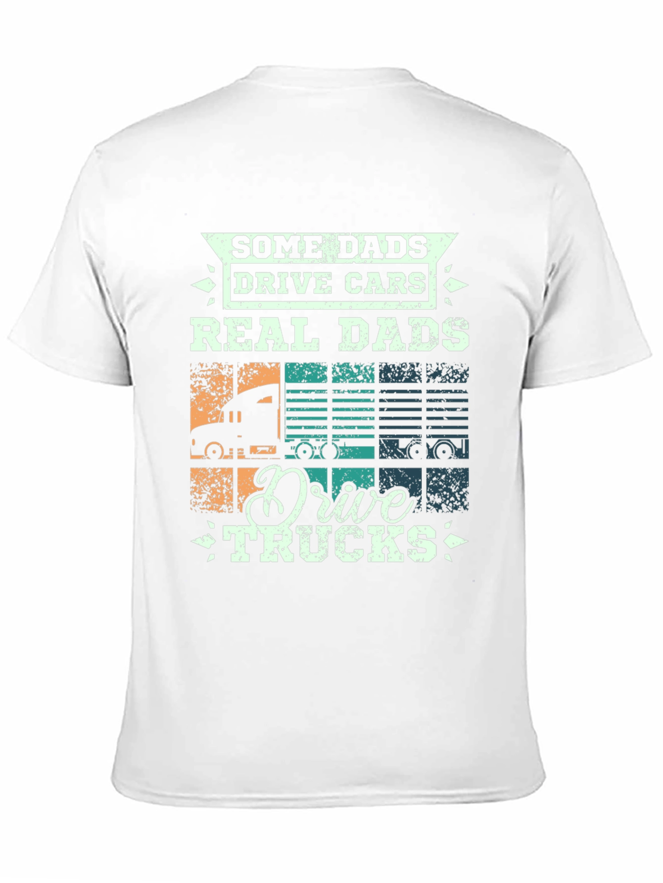 Black Real Dads Drive Trucks Graphic T-Shirt view 11