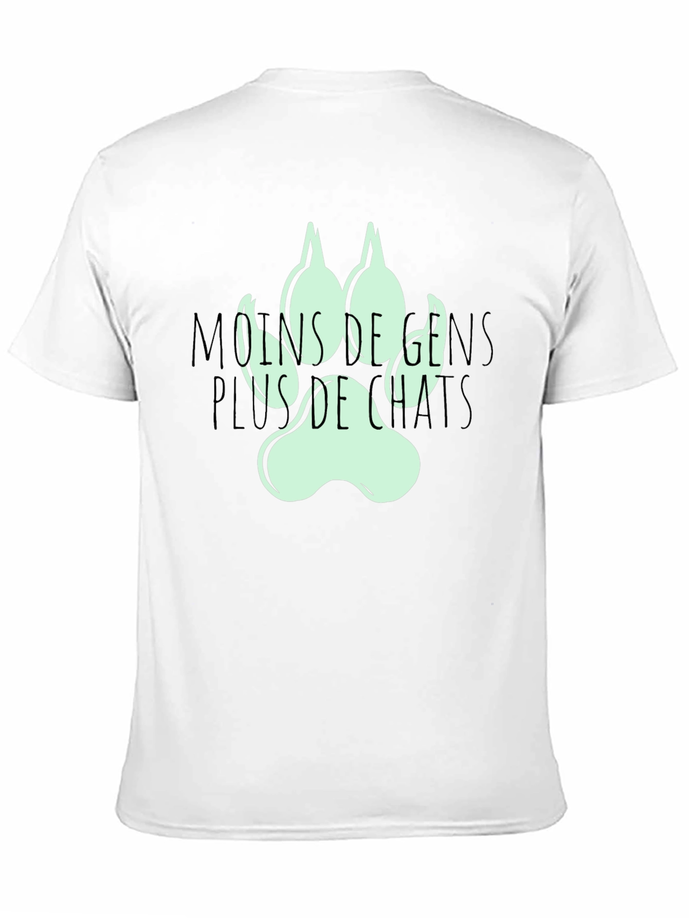 Black Mins De Gens Plus De Chats Black T-Shirt view 11