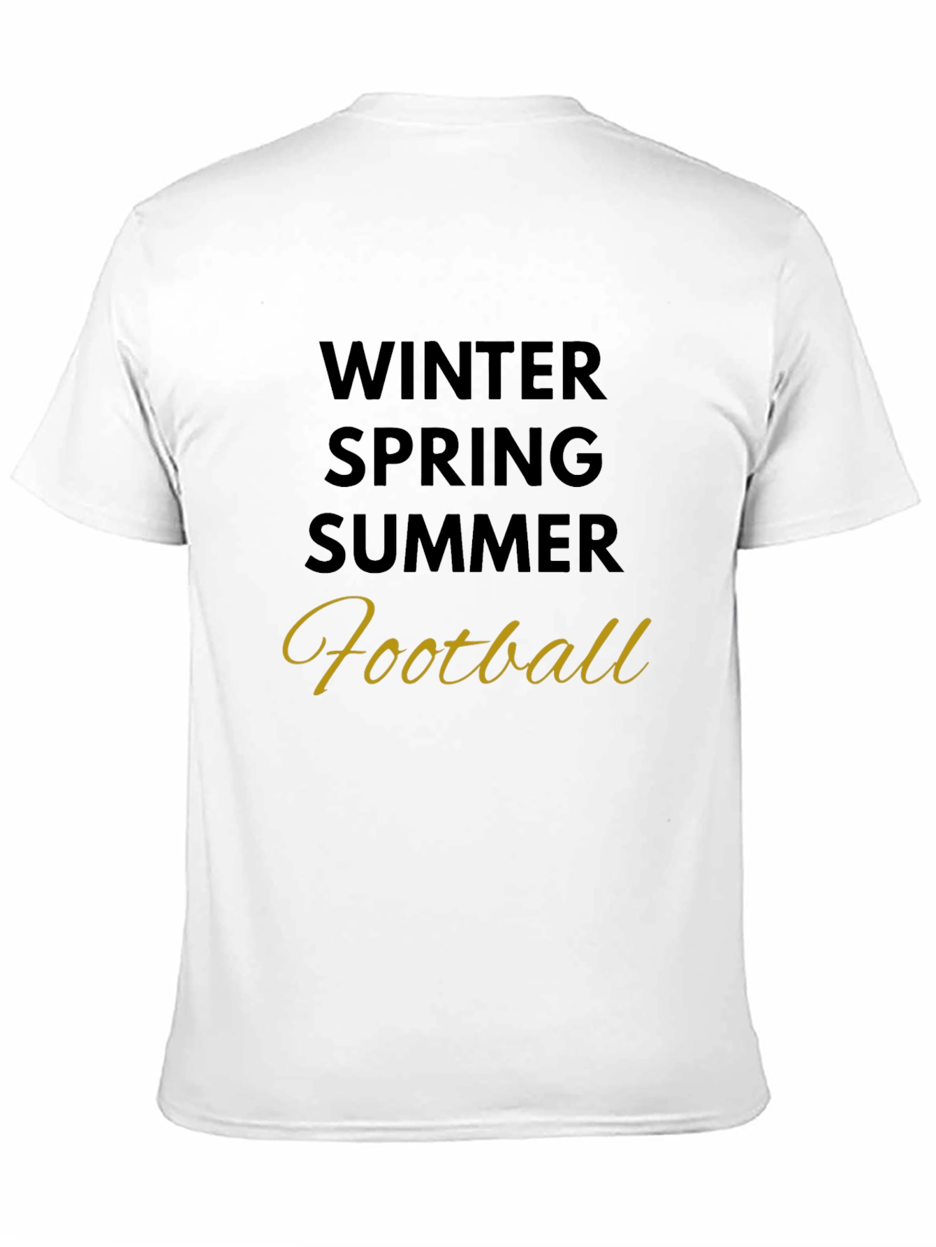 Black Winter Spring Summer Football T-Shirt view 11
