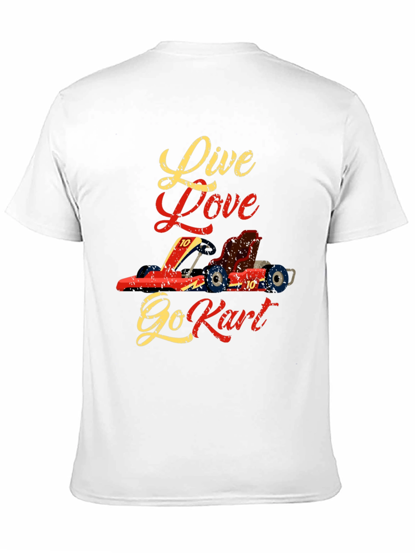 Black Live Love Go Kart T-Shirt view 11