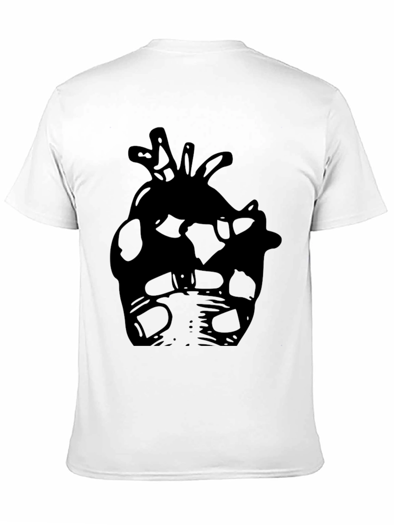 Black Unique Abstract Print Black T-Shirt view 11