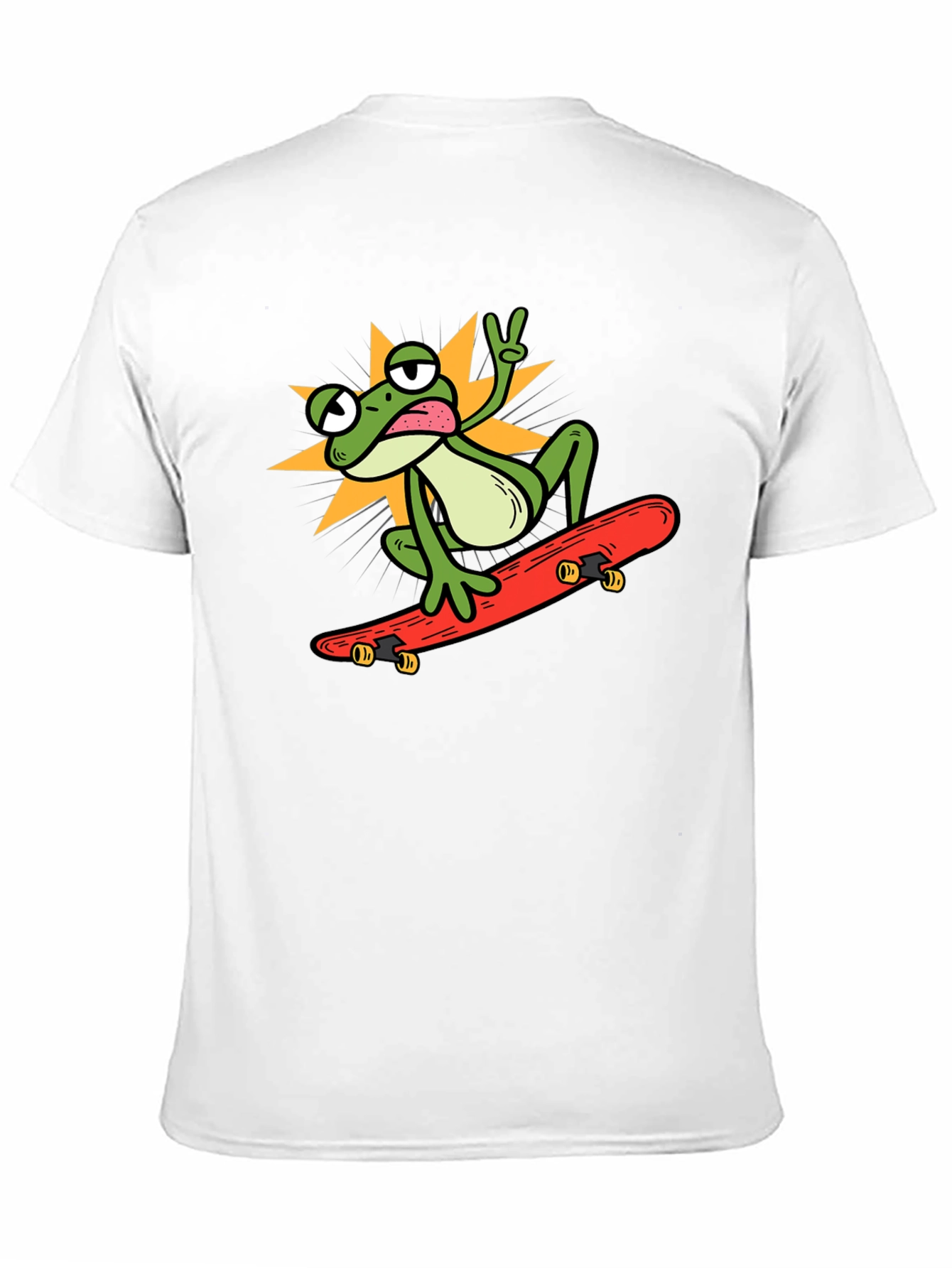 Black Cool Frog Skateboarder Graphic Tee view 11