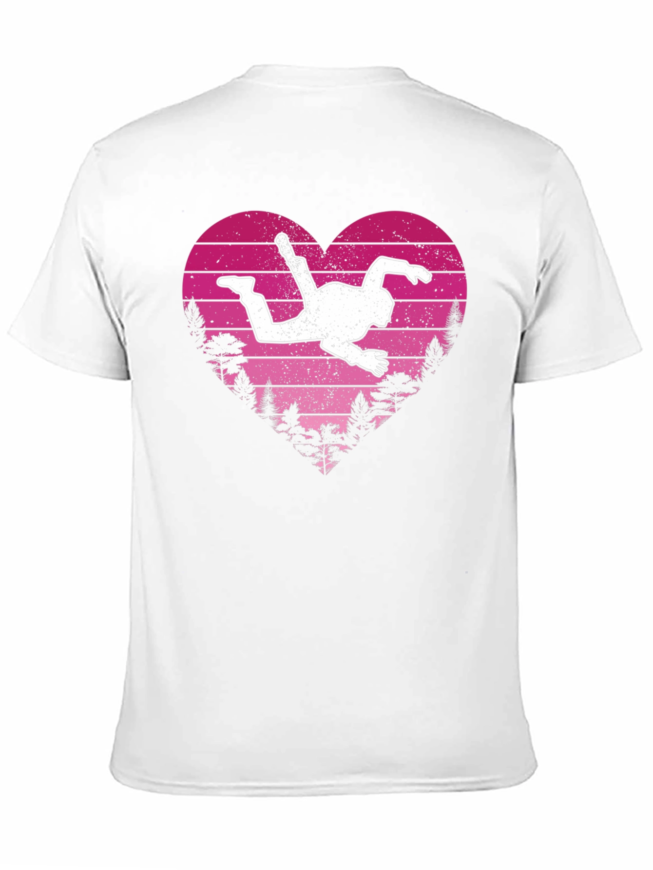 Black Skydiving Heart T-Shirt - Black Tee view 11