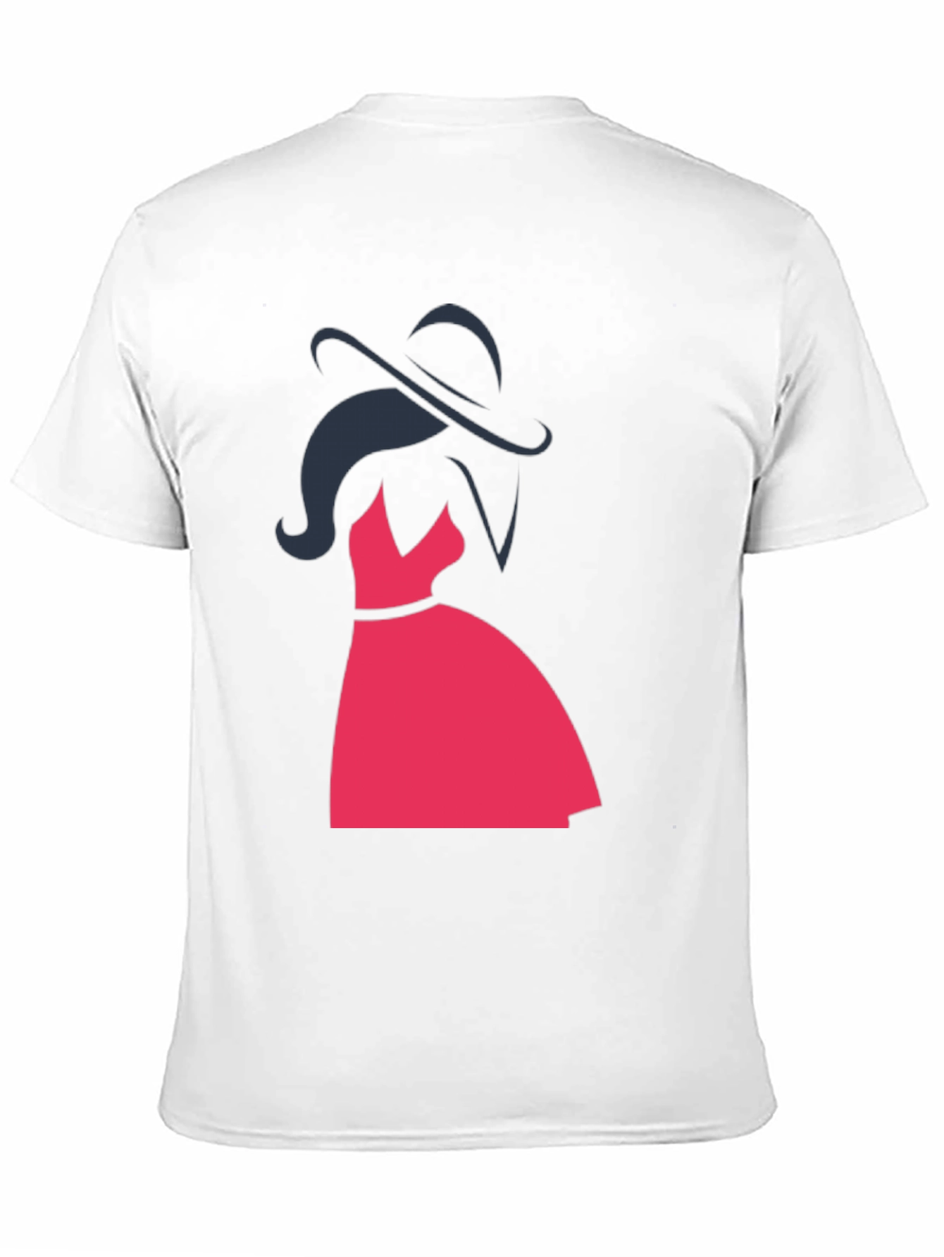 Black Silhouette Lady in Red Dress Graphic Tee - Black view 11