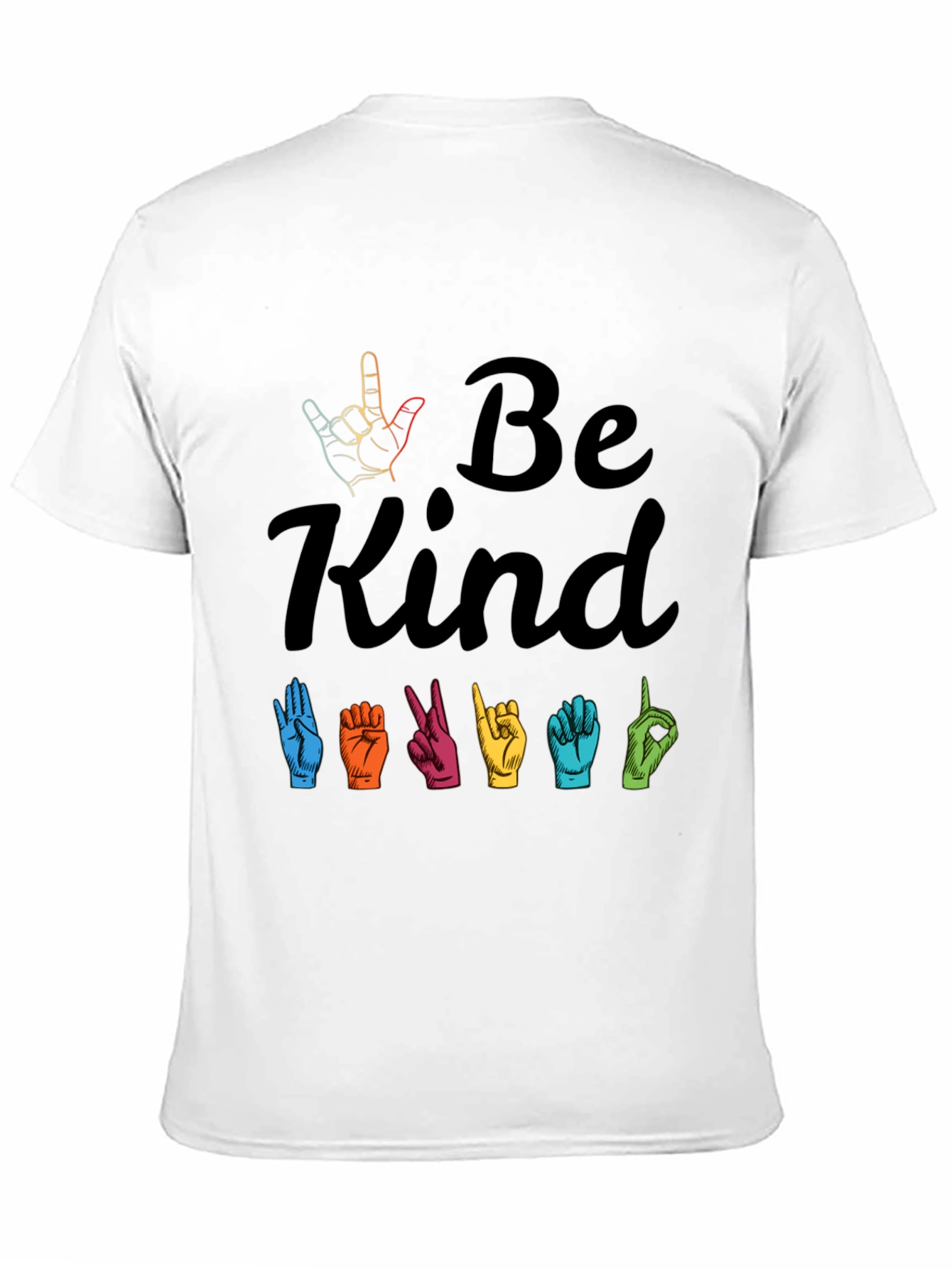 Black Be Kind ASL Graphic T-Shirt view 11