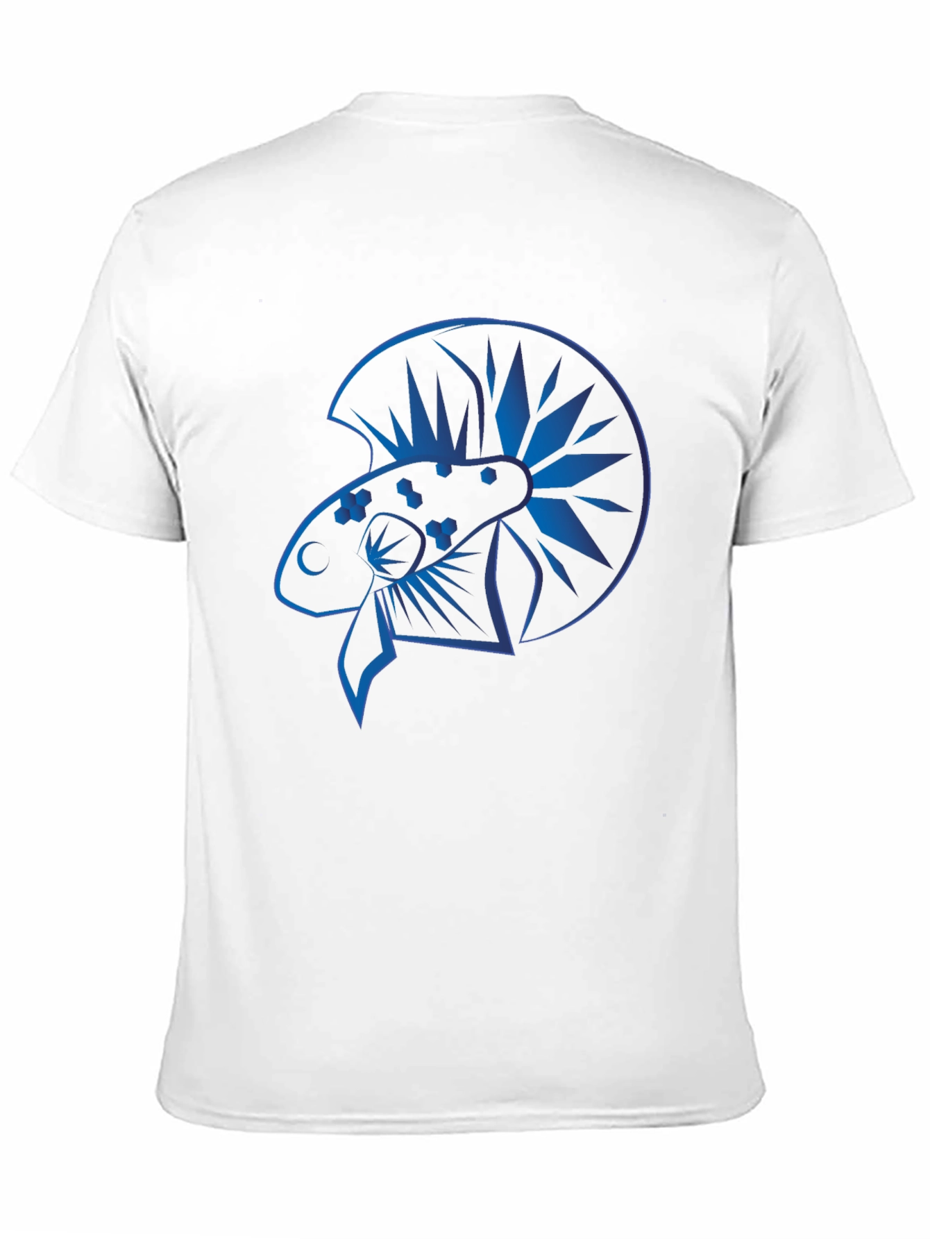 Black Blue Betta Fish Graphic Black T-Shirt view 11